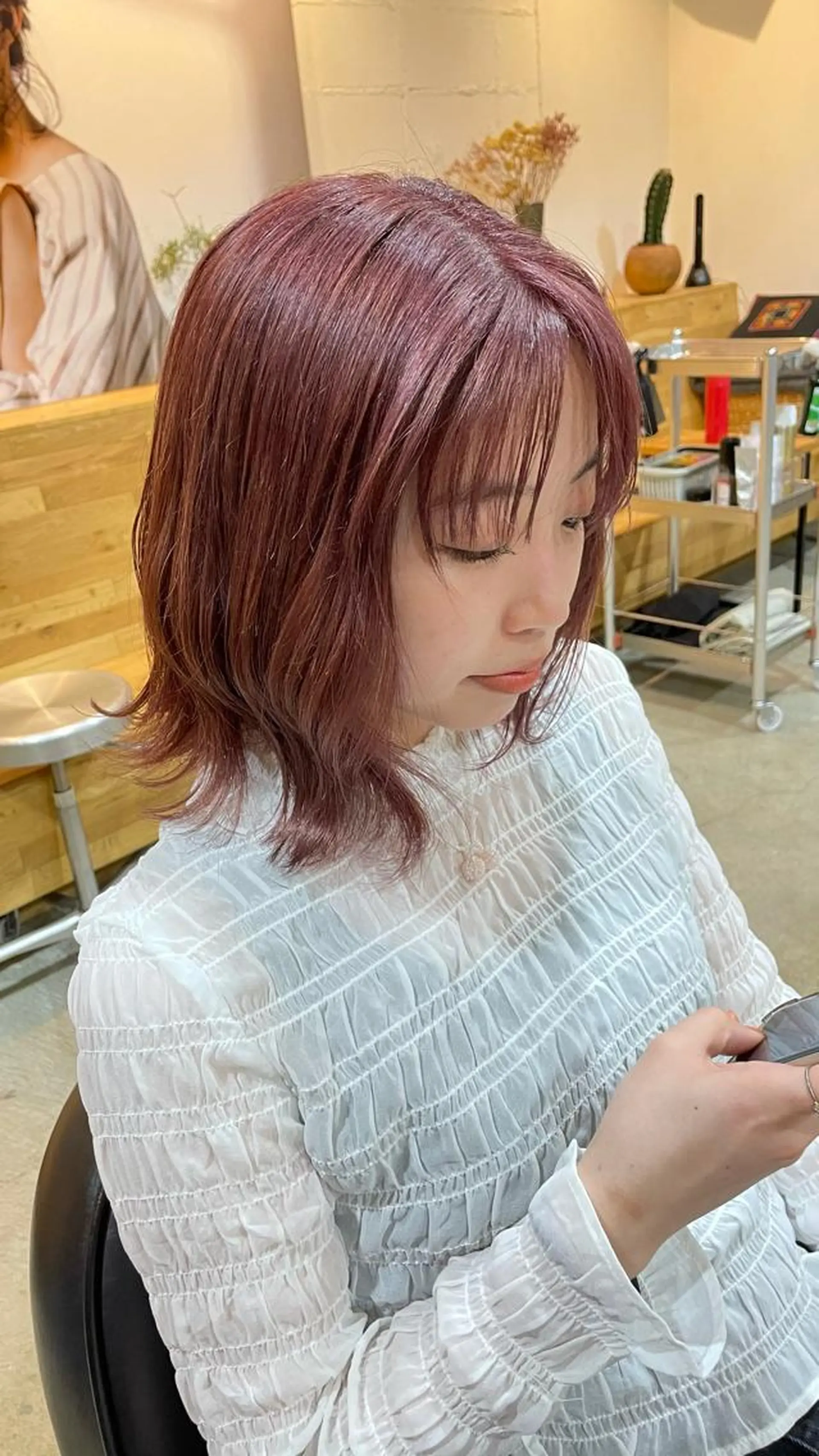 カラー ブリーチ ピンクカラー ピンクパープル link by urban.所属・miyu 名古屋駅/似合わせのヘアスタイル