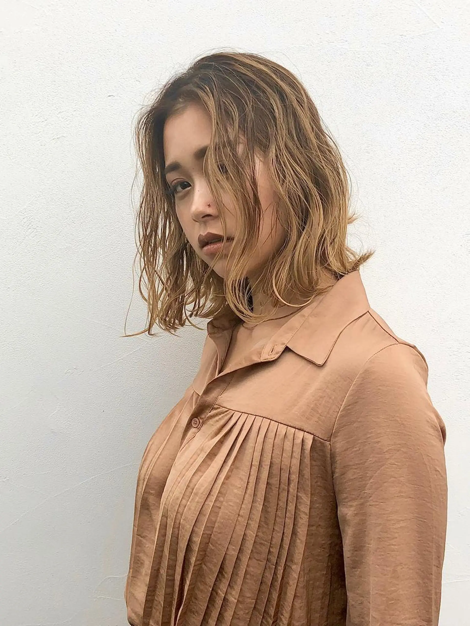 ミディアム 韓国🇰🇷ボブ✂︎ レイヤー✂︎三吉明人のヘアスタイル