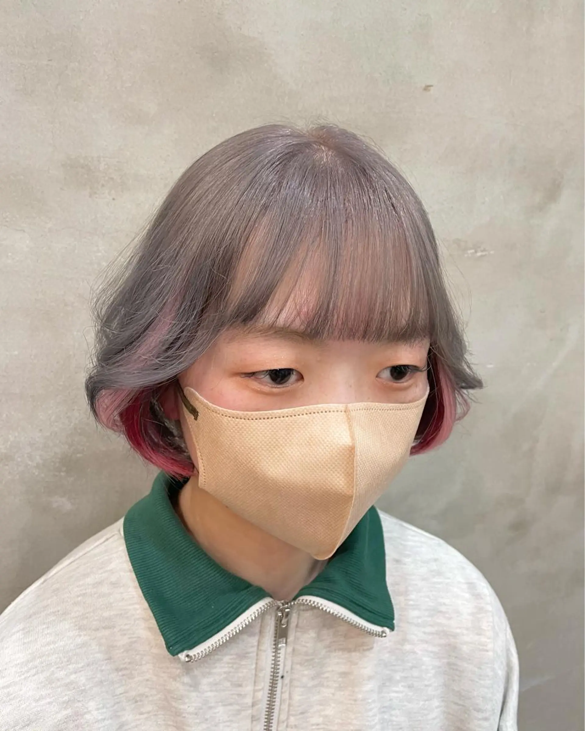 ショート カラー ヘアアレンジ ピンクカラー エクステ カット ヘアカラー トリートメント 【ピンク/韓国ヘア/ ヘアセット】亜海のヘアスタイル