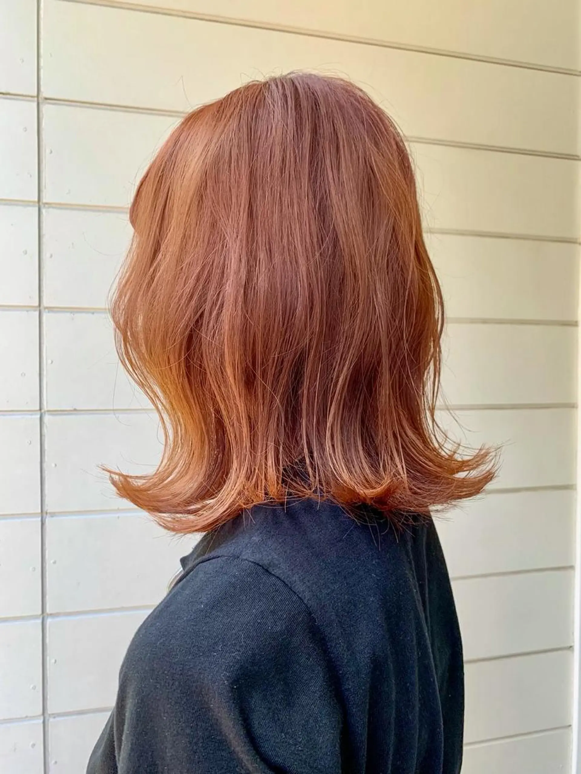 ミディアム カラー ブリーチ オレンジ 大人可愛い透明感🌟 小顔・韓国髪🌟野中のヘアスタイル