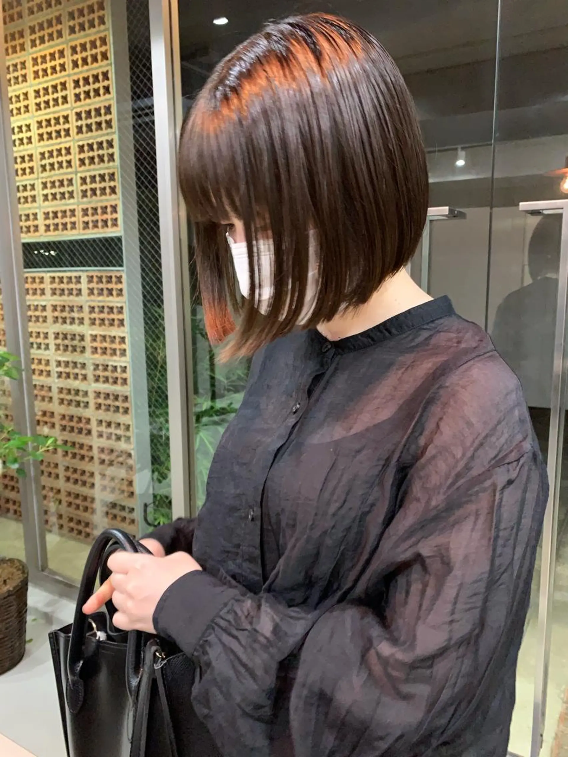 ショート カラー ボブパーマコテ巻き風 パーマNo1深江秀平のヘアスタイル