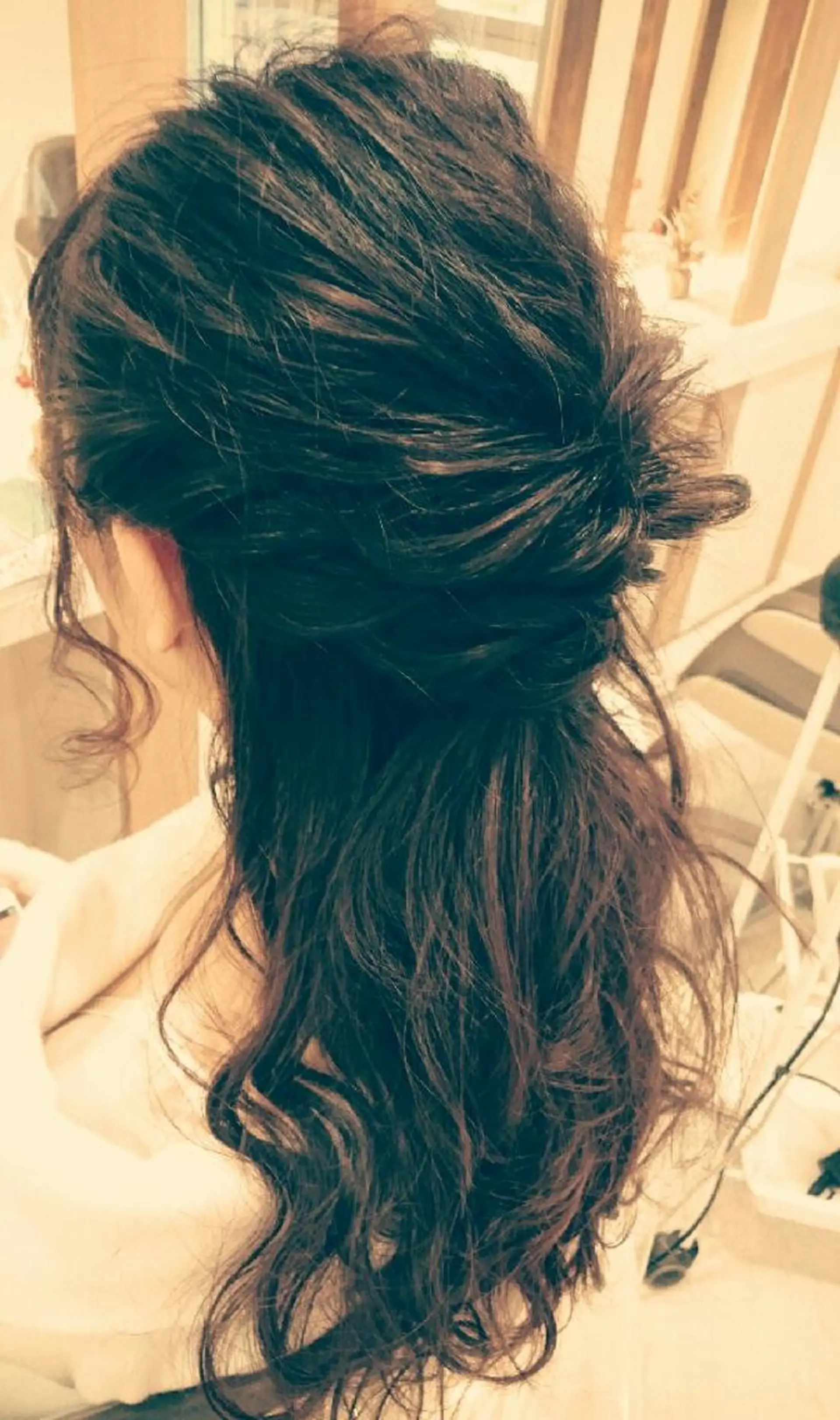 ロング ヘアアレンジ ハーフアップ ヘアセット/髪質改善 /カラー/TADOのヘアスタイル