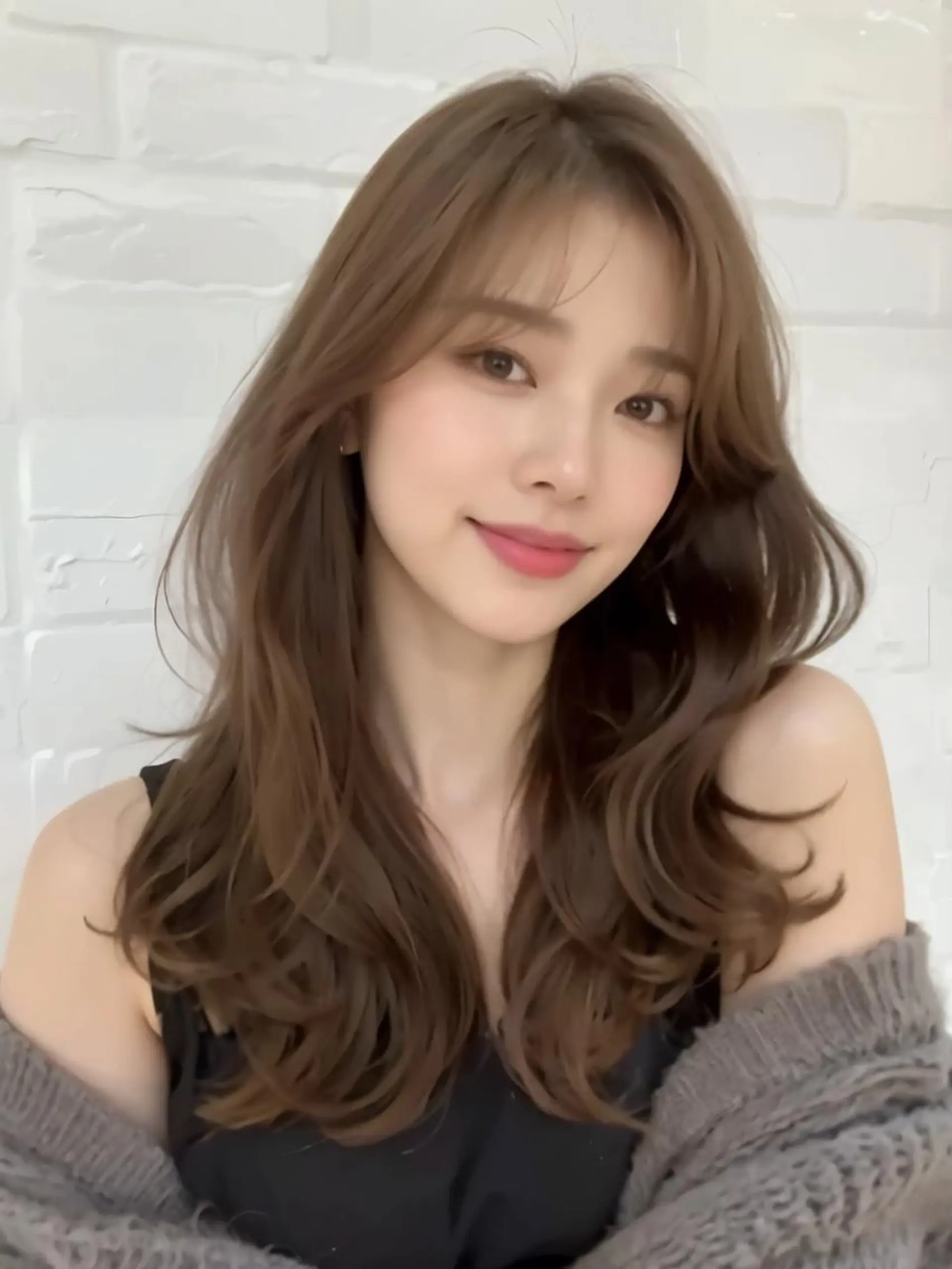 セミロング ヘアカラー トリートメント 髪質改善🇰🇷 レイヤーカット/梅田のヘアスタイル