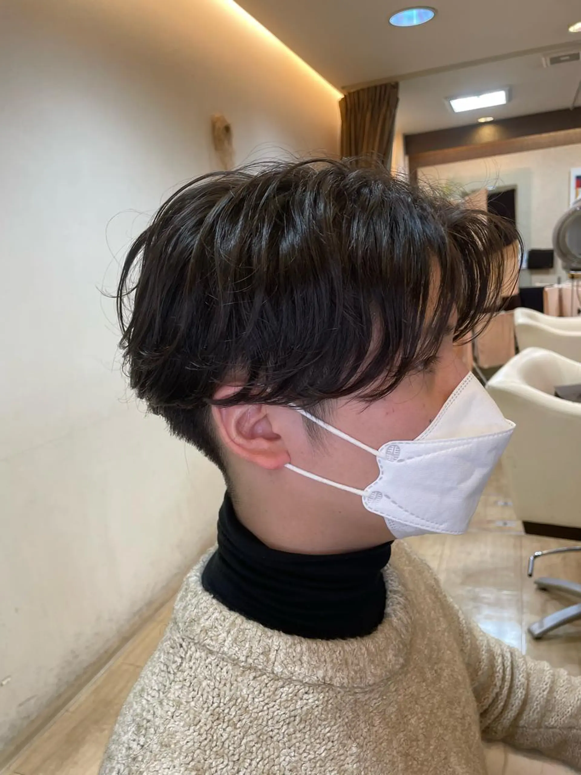 ミディアム パーマ メンズ メンズパーマ 赤司 泰樹のヘアスタイル