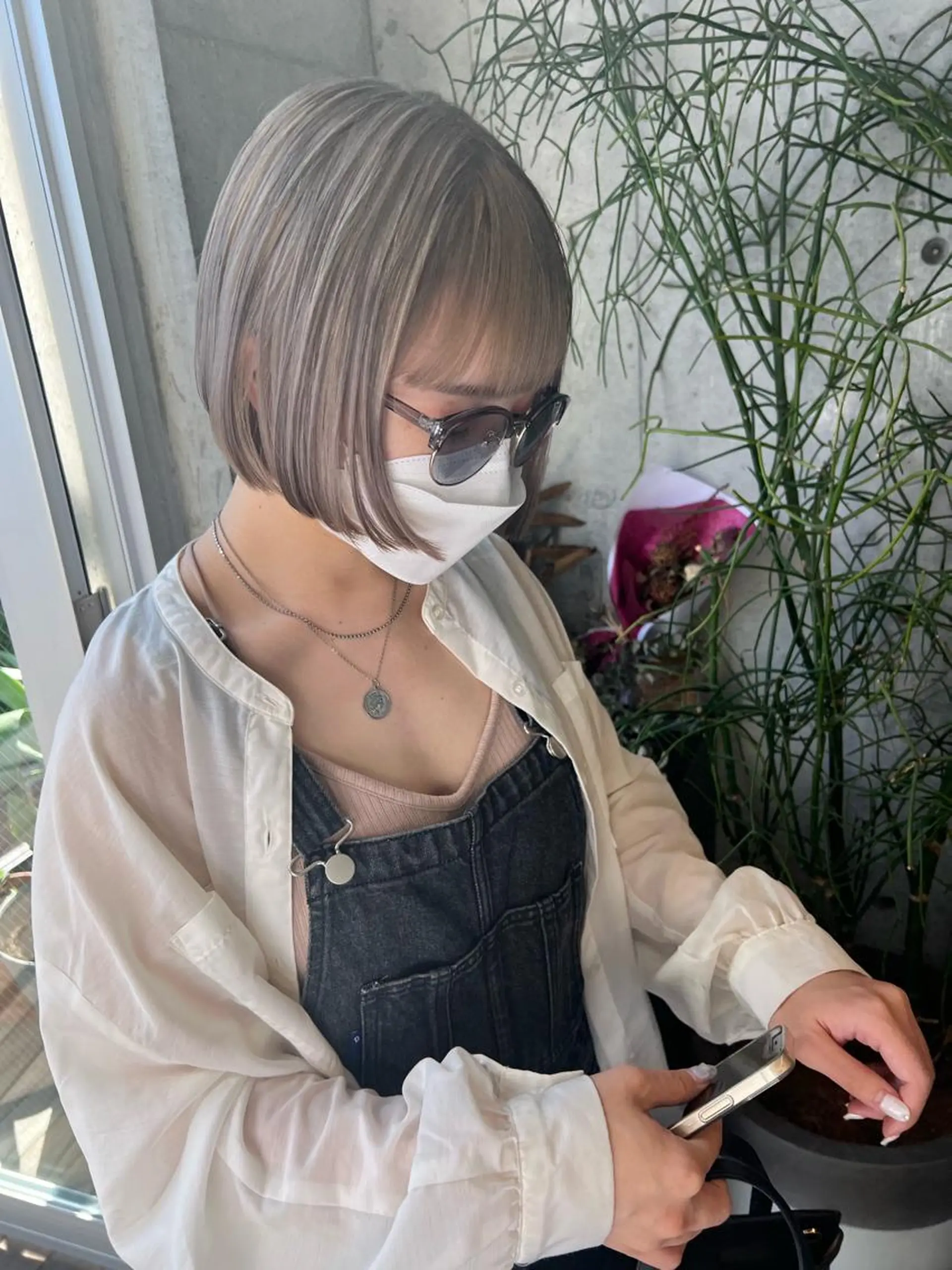 ショート カラー ベージュカラー ボブ カット ヘアカラー トリートメント sakoda shunkiのヘアスタイル