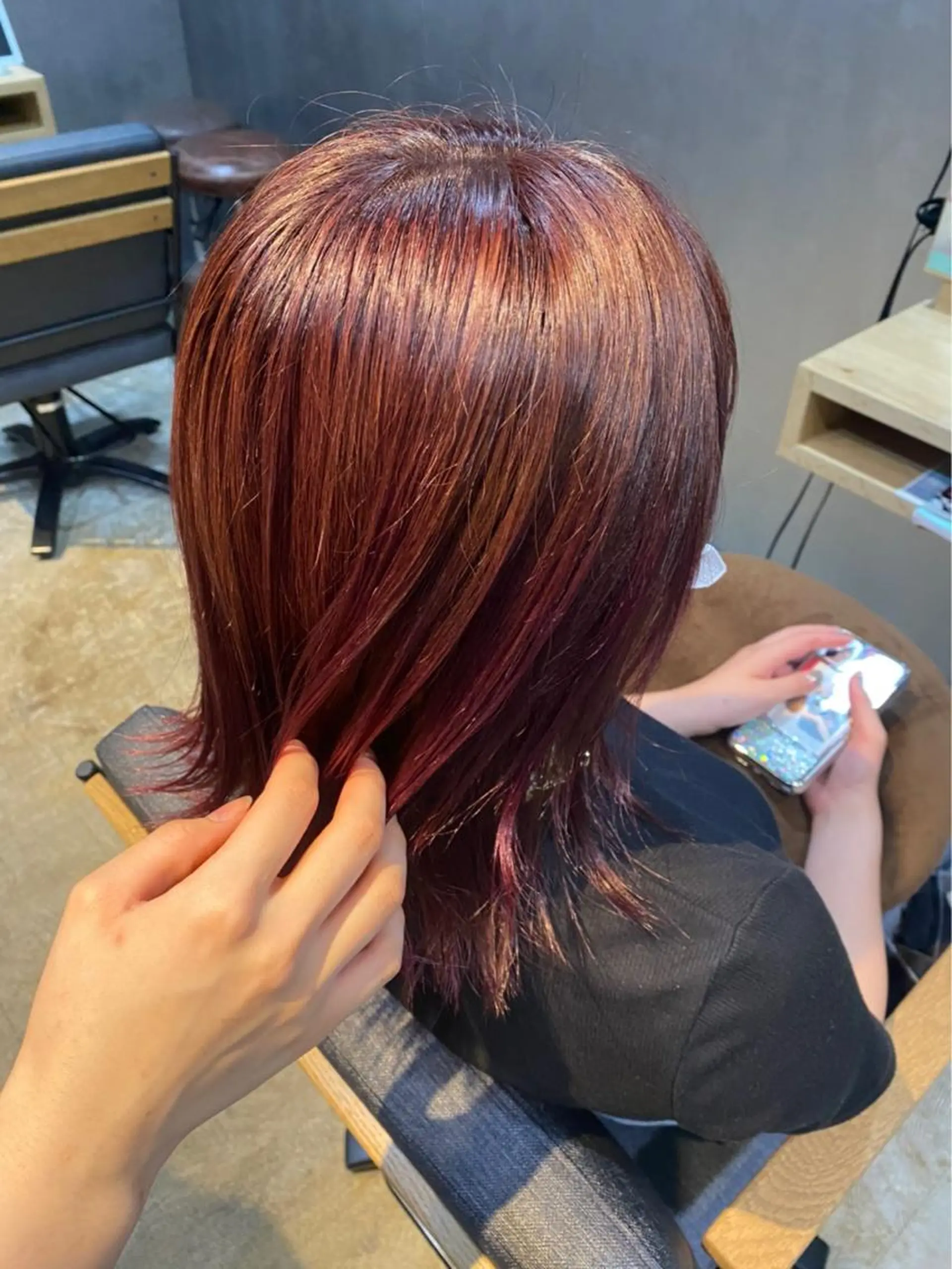 カラー ピンクカラー inity　杉本 美羽のヘアスタイル