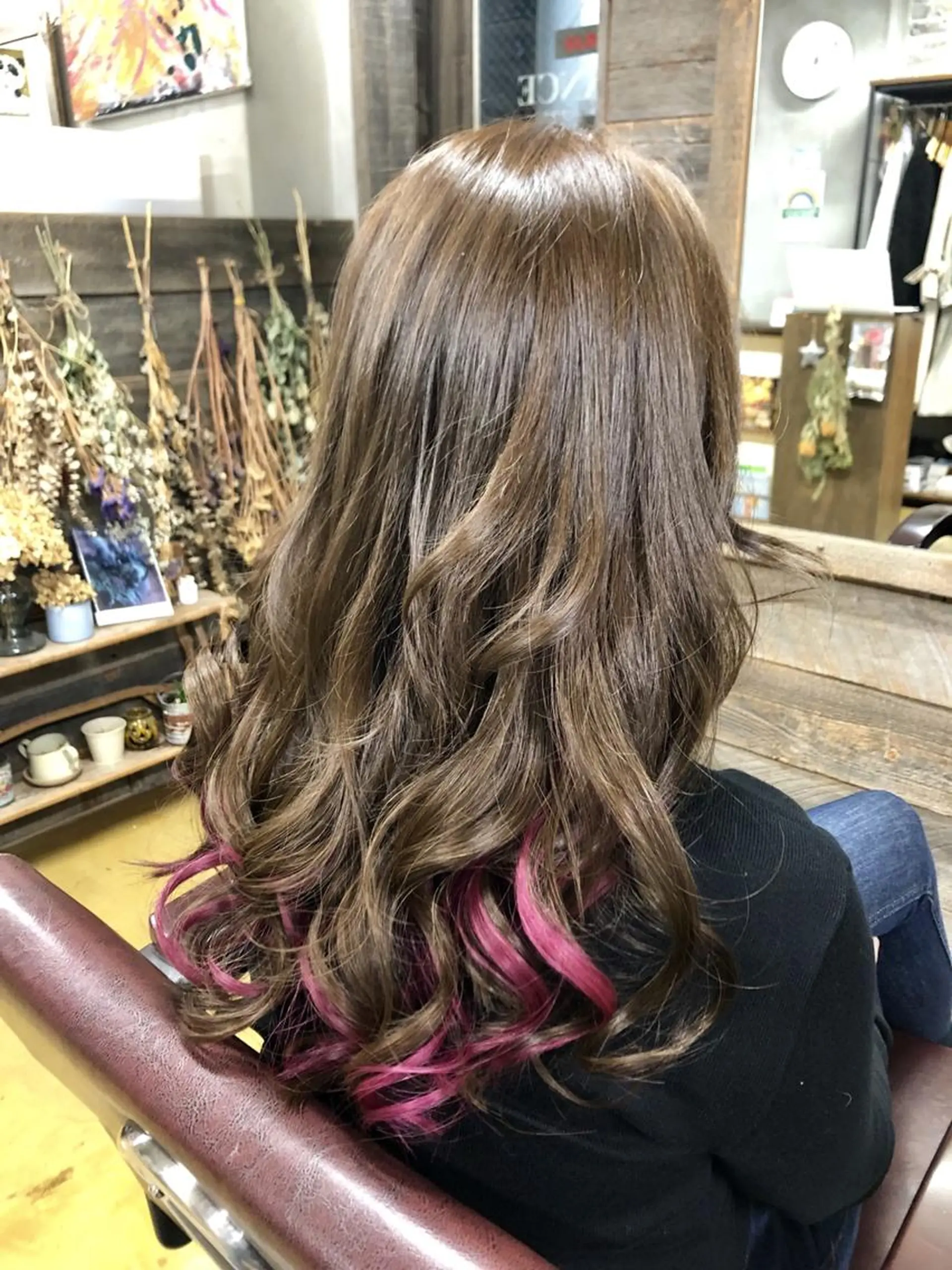 ロング アッシュ エクステ ロング ヘアカラー エクステ 超音波エクステ daigo🌈のヘアスタイル