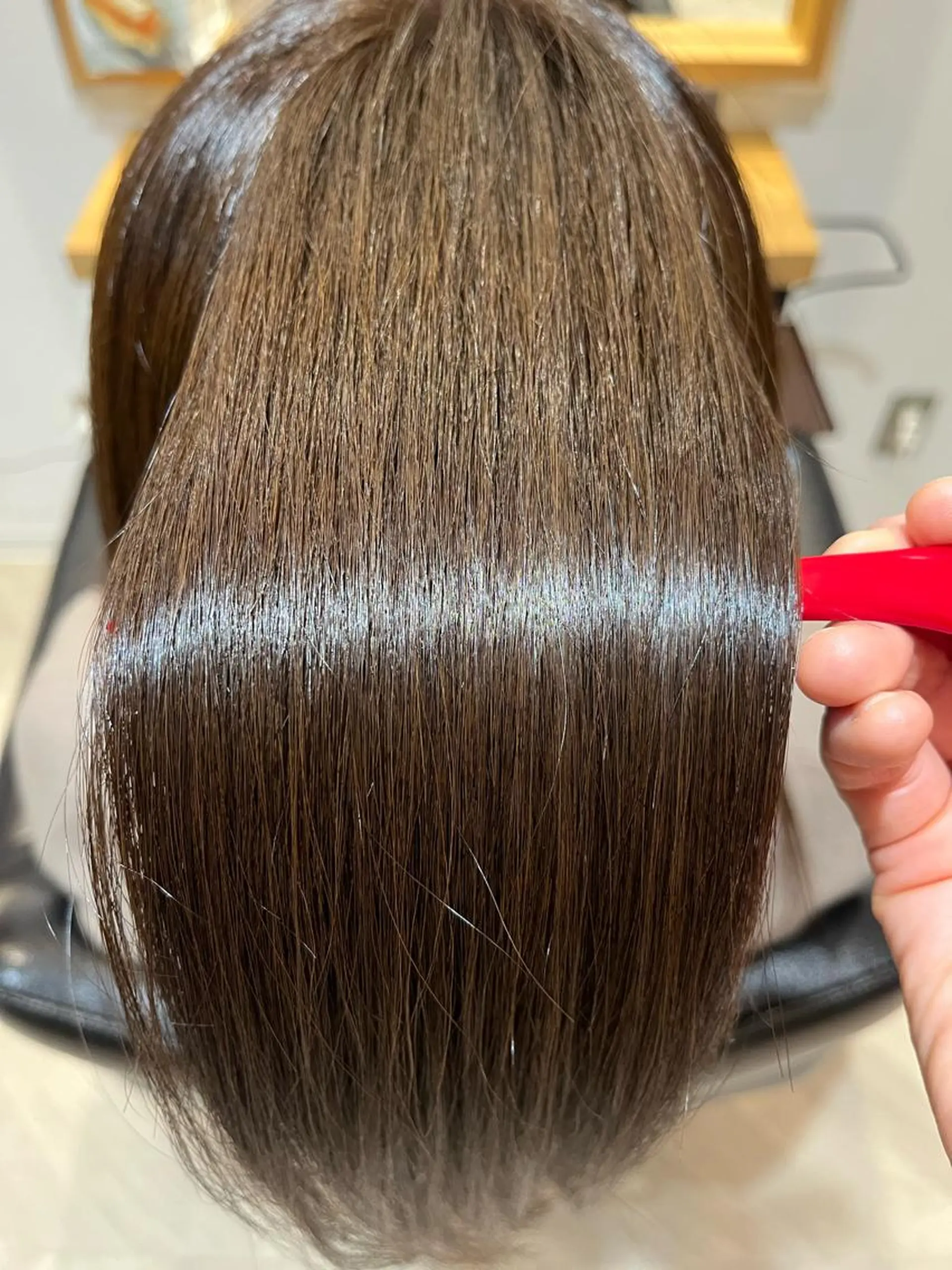 セミロング カラー まつしま ちひろのヘアスタイル