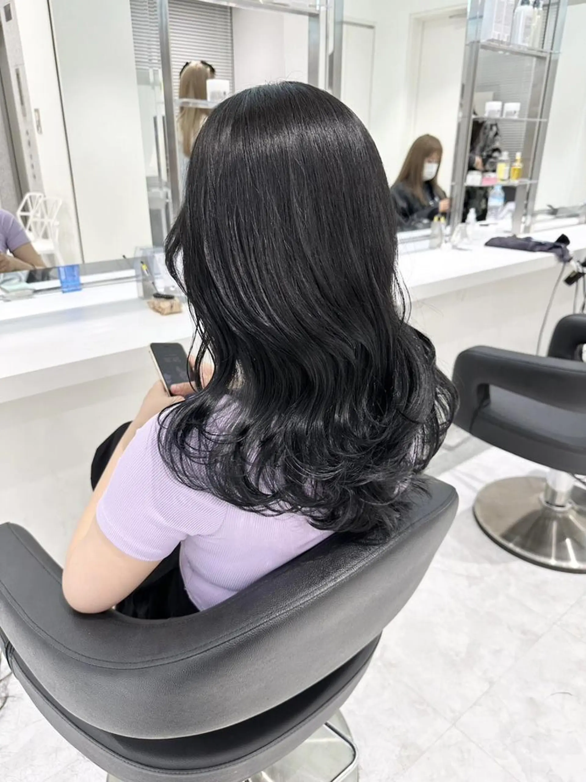 カラー ❄️冬の暗髪カラー ❄️透明感ヘアのヘアスタイル