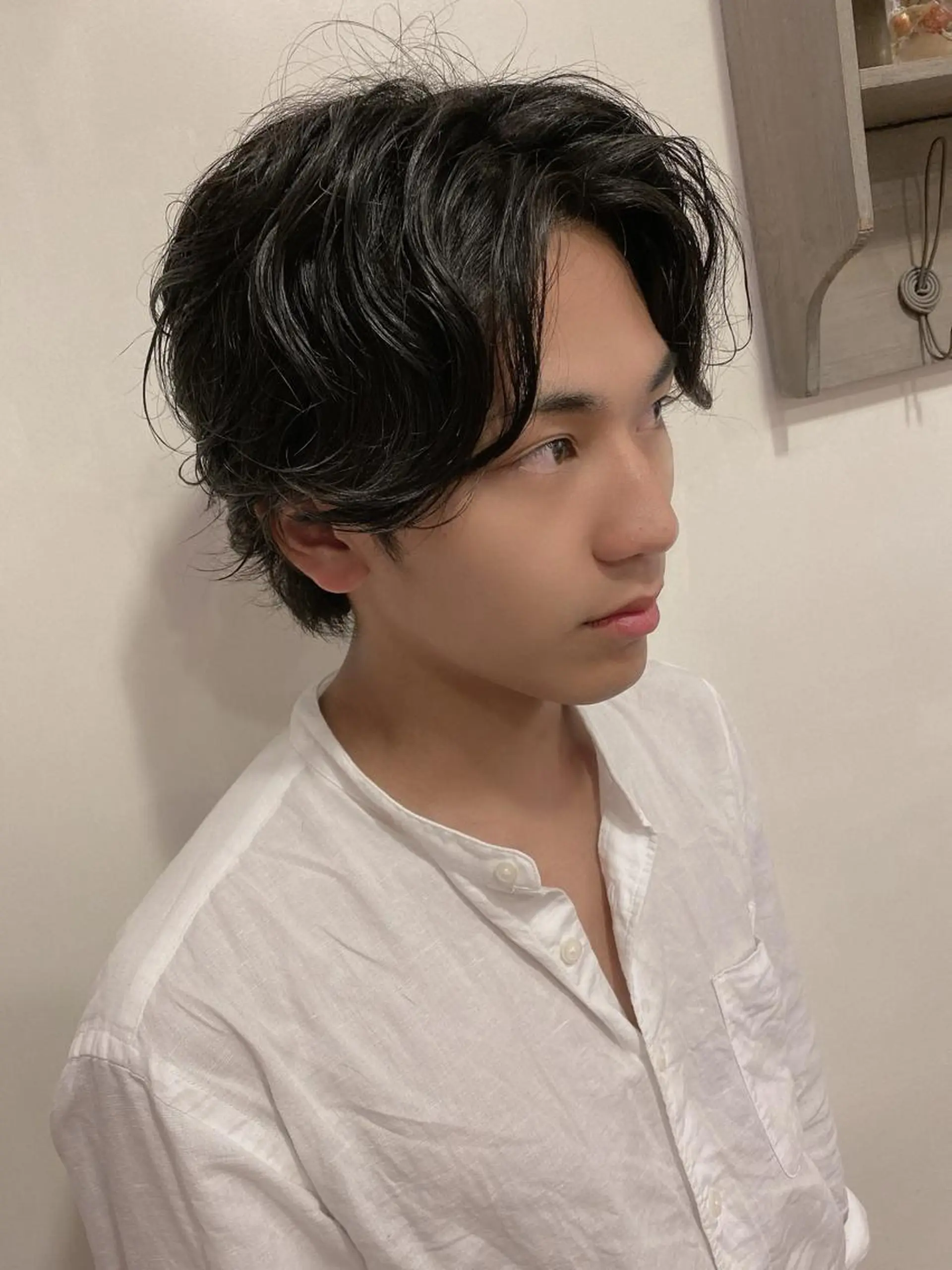 ミディアム パーマ メンズ THREE byKEEPのヘアスタイル