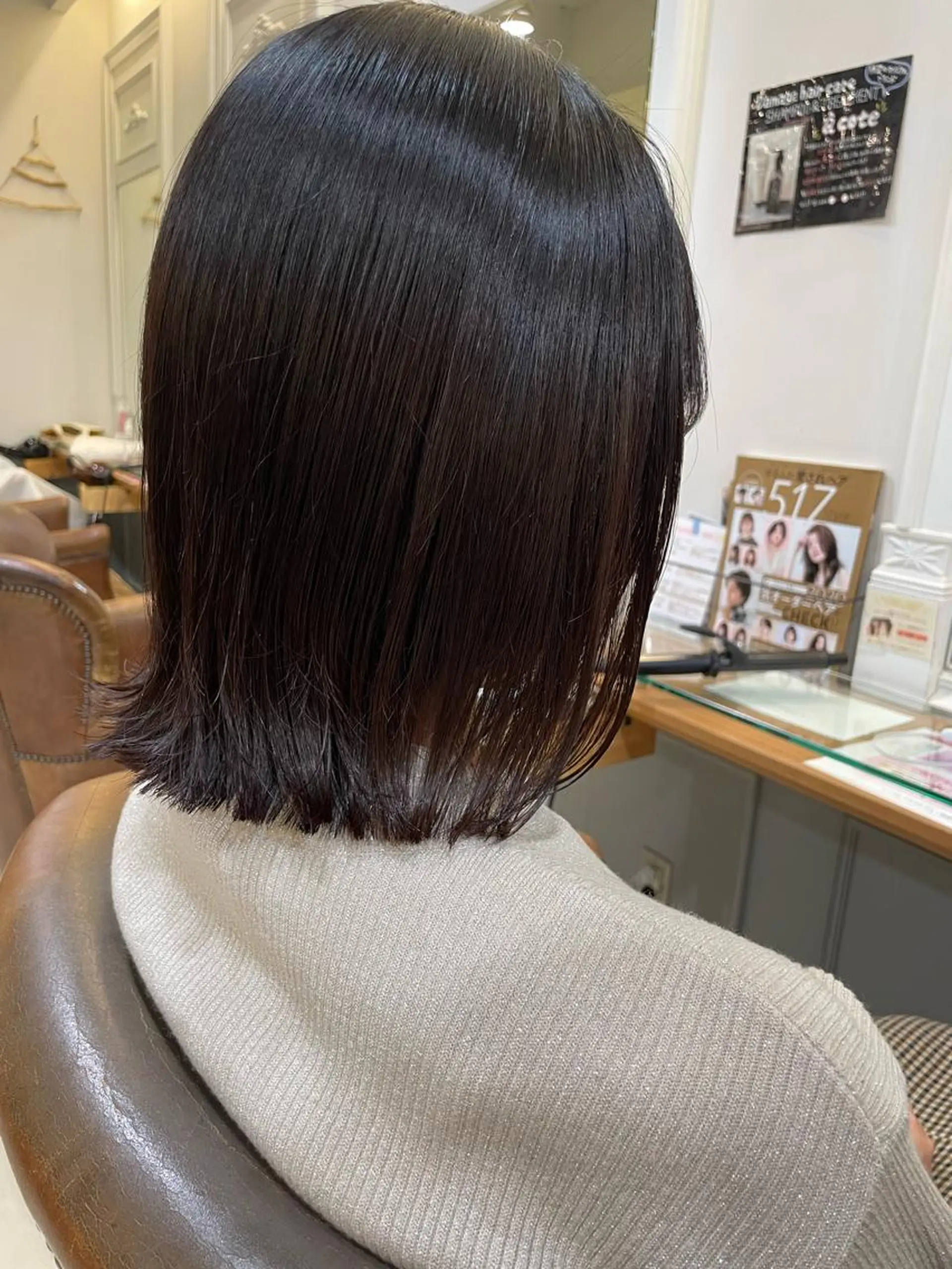 ミディアム カラー 切りっぱなしボブ ボブ 外ハネヘア カット トリートメント ヘッドスパ ✨カラー支持No.1 🧸ワキ カナコ🧸のヘアスタイル