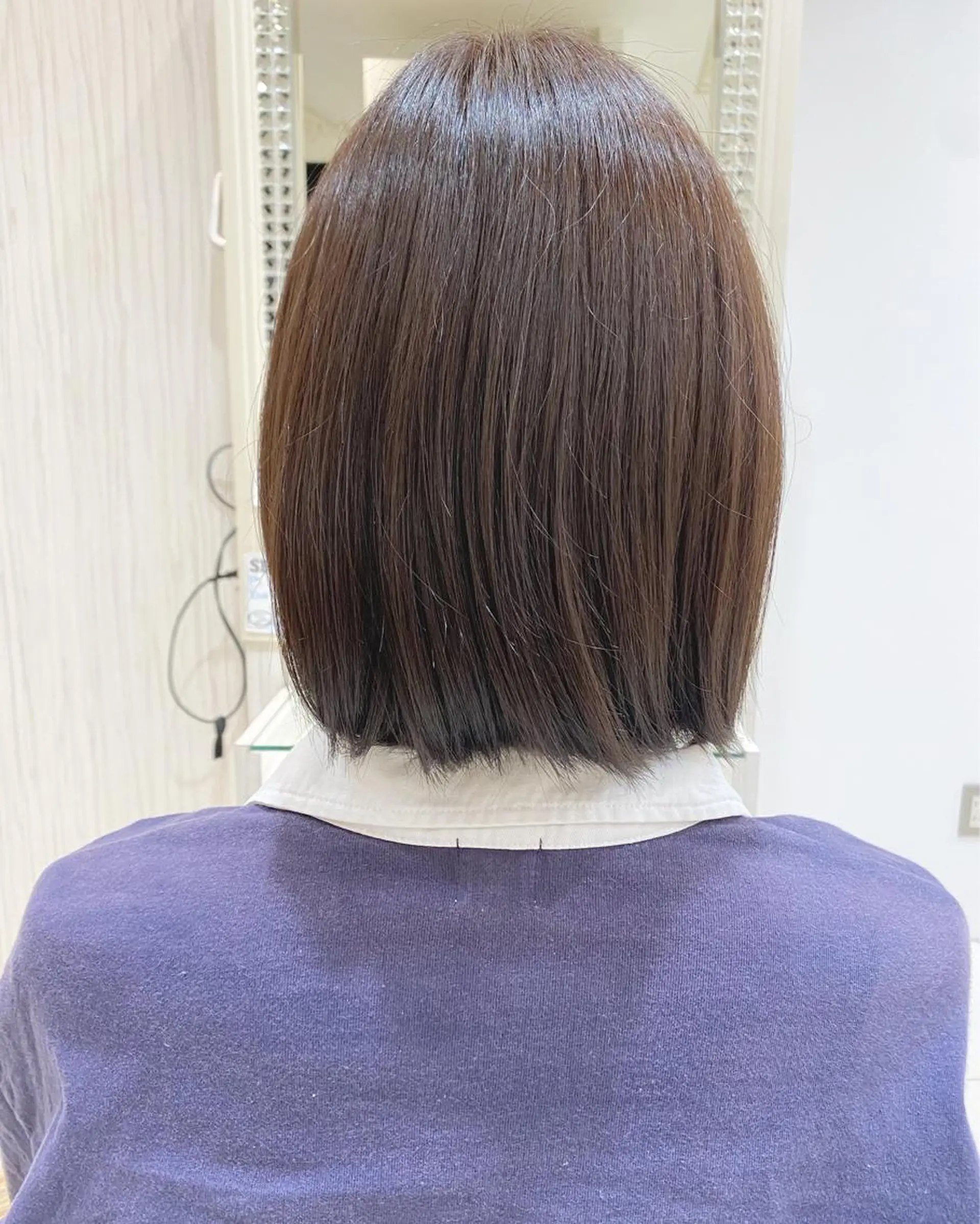 ミディアム カラー アッシュ ベージュカラー ラベンダーカラー ラベンダーベージュ 🥀暖色韓国ヘア💕 保科侑花のヘアスタイル