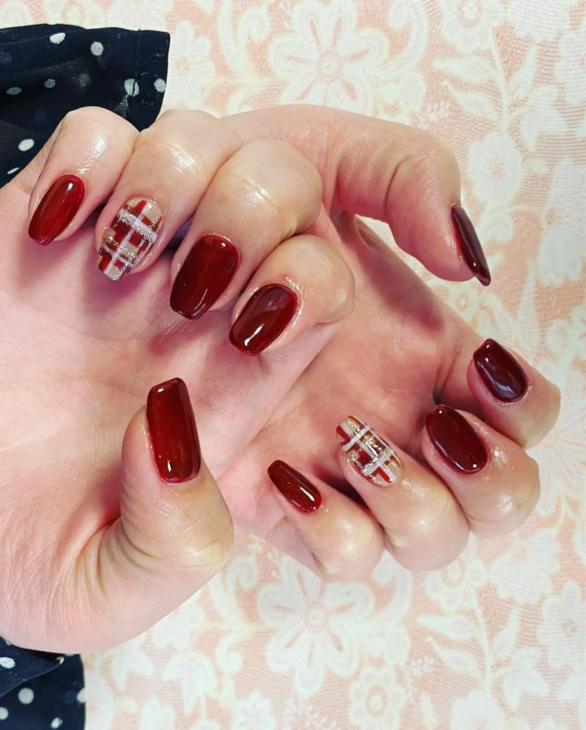 ネイル アートネイル ボルドー ワンカラーネイル AlohaKapi所属・AlohaKapi Kazueのネイルデザイン
