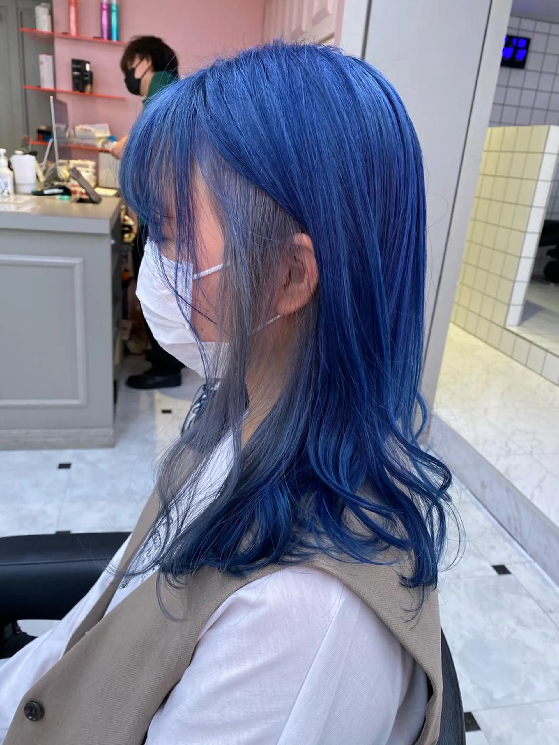 ロング カラー ヘアカラー トリートメント ヘッドスパ ヘアセット ダブルカラー 韓国ヘアKYONのヘアスタイル