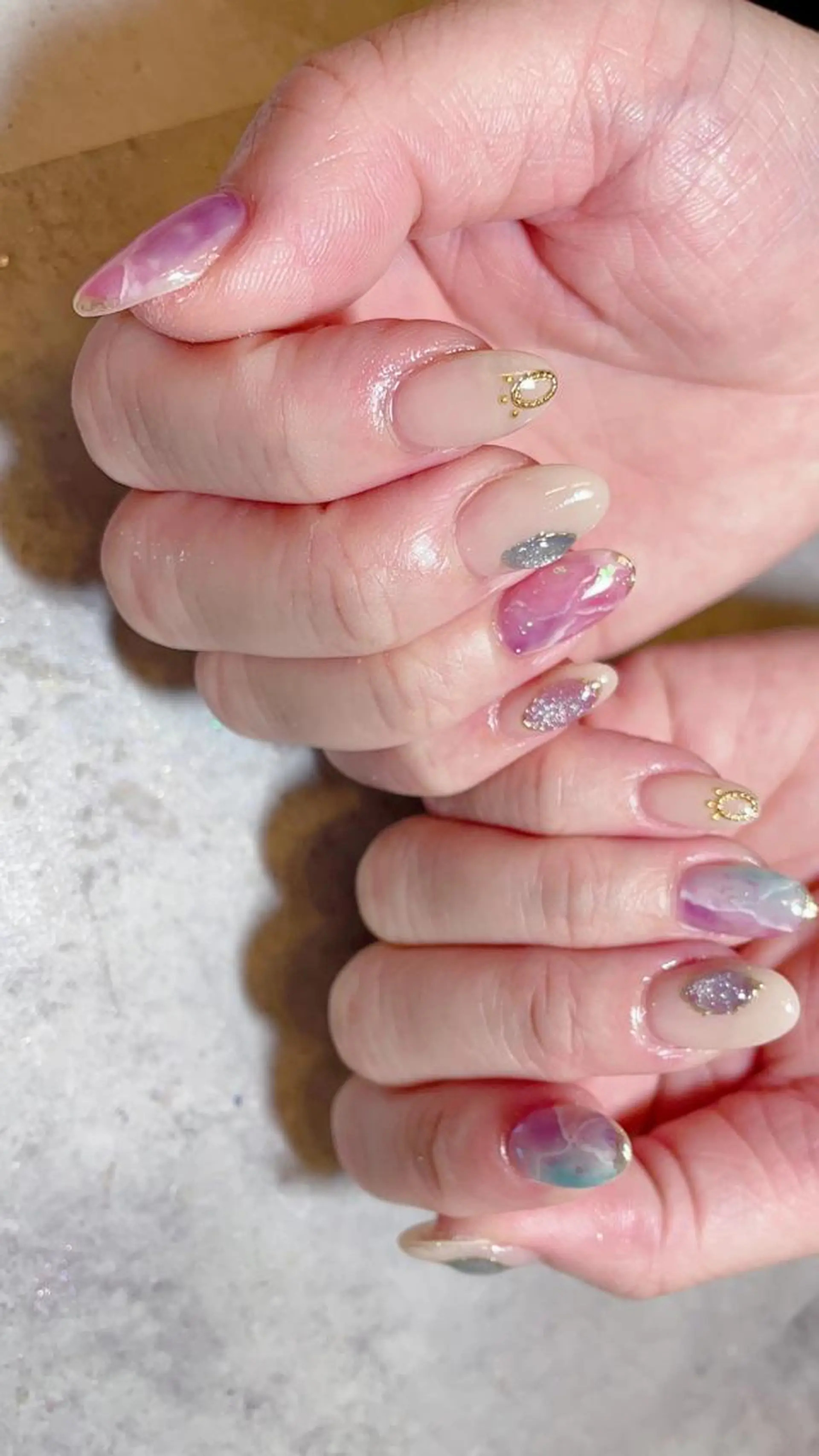 ネイル ハンドネイル nail salon ラピスラズリのネイルデザイン