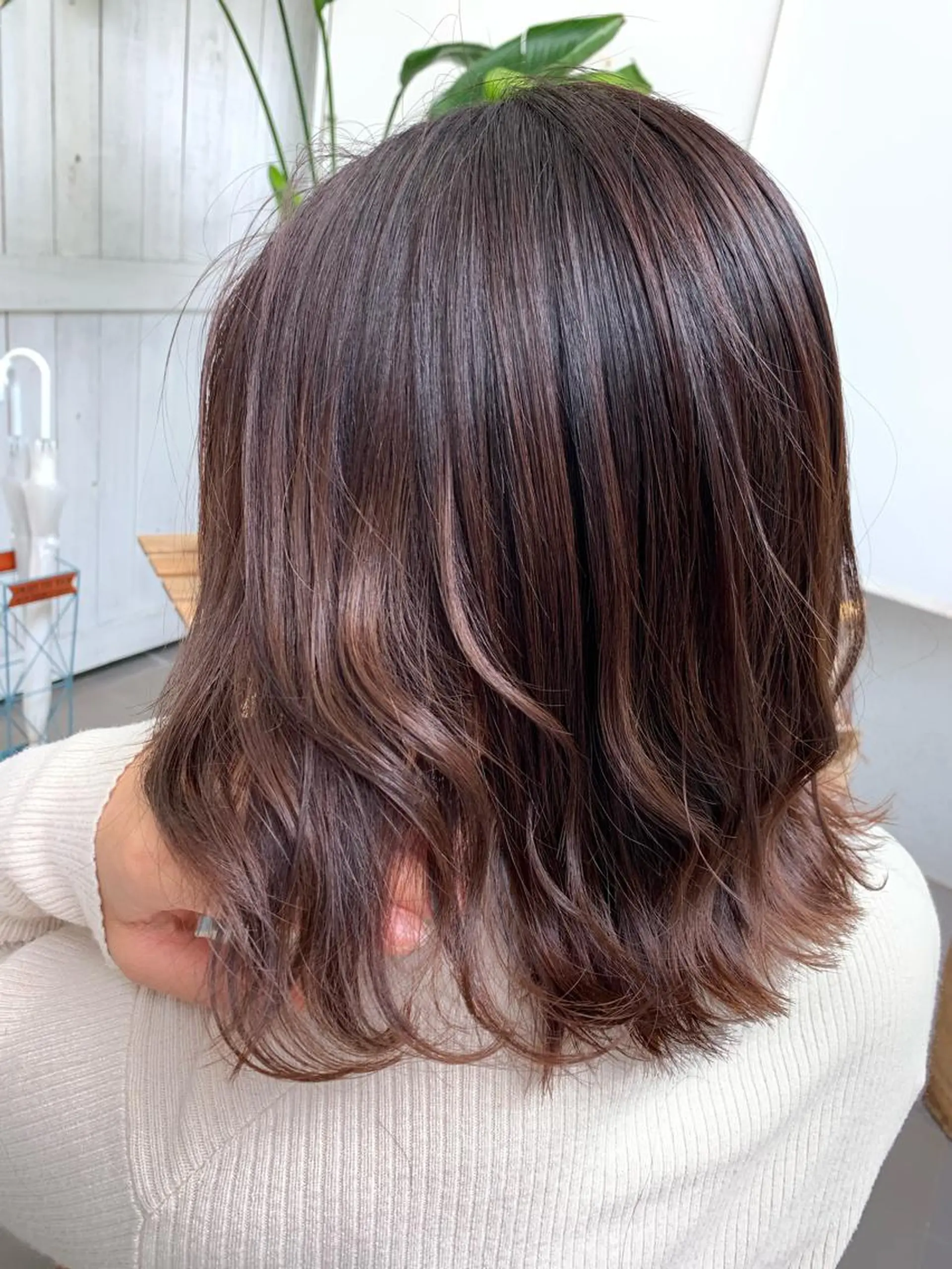 カラー ブラウンカラー ラベンダーカラー 小顔レイヤー/ 透明感カラー/増田のヘアスタイル