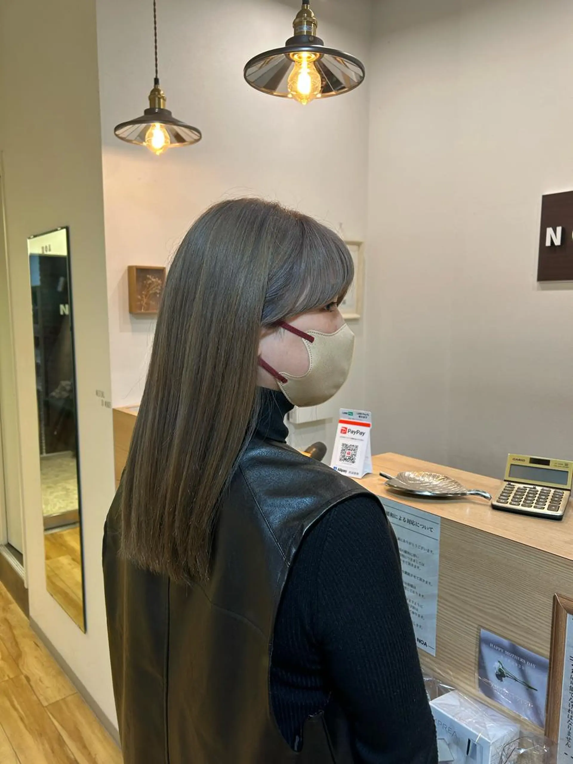 セミロング カラー 永田 幸花のヘアスタイル