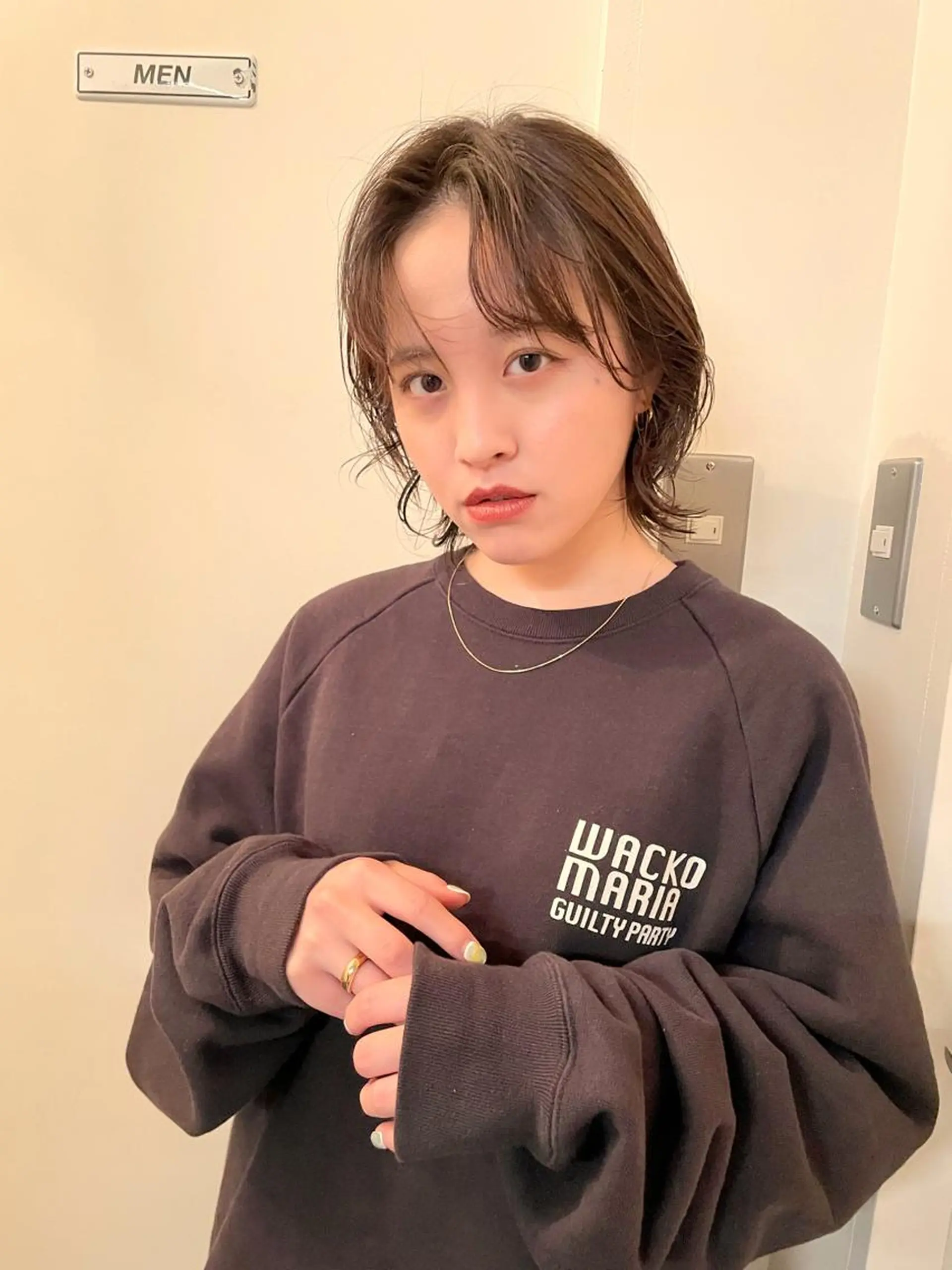 ショート ボブ ウルフカット ウルフボブ コスメパーマ 佐藤　諒のヘアスタイル