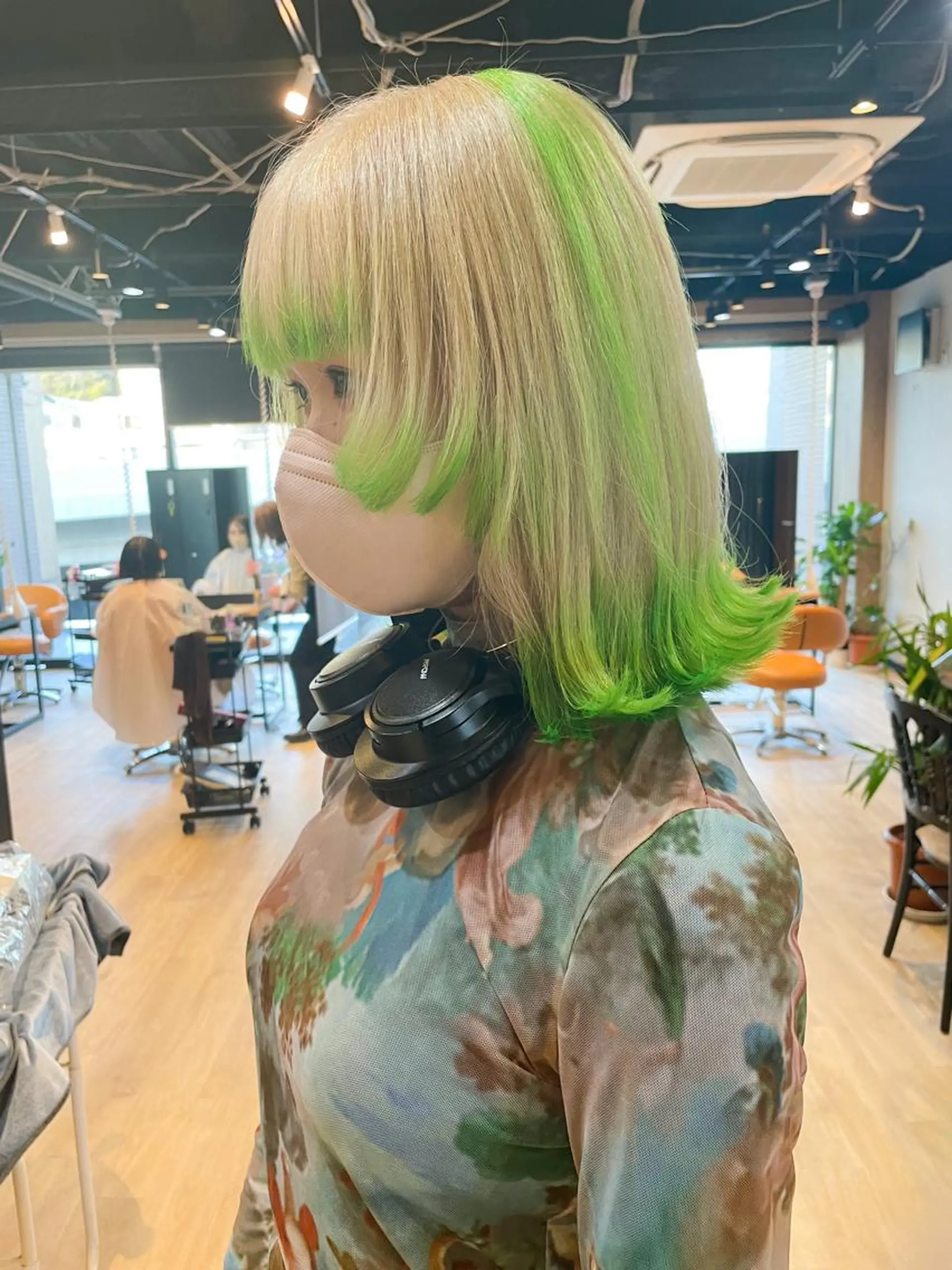 ミディアム カラー ウルフカット 髪質改善/ブリーチ 田代 龍我のヘアスタイル