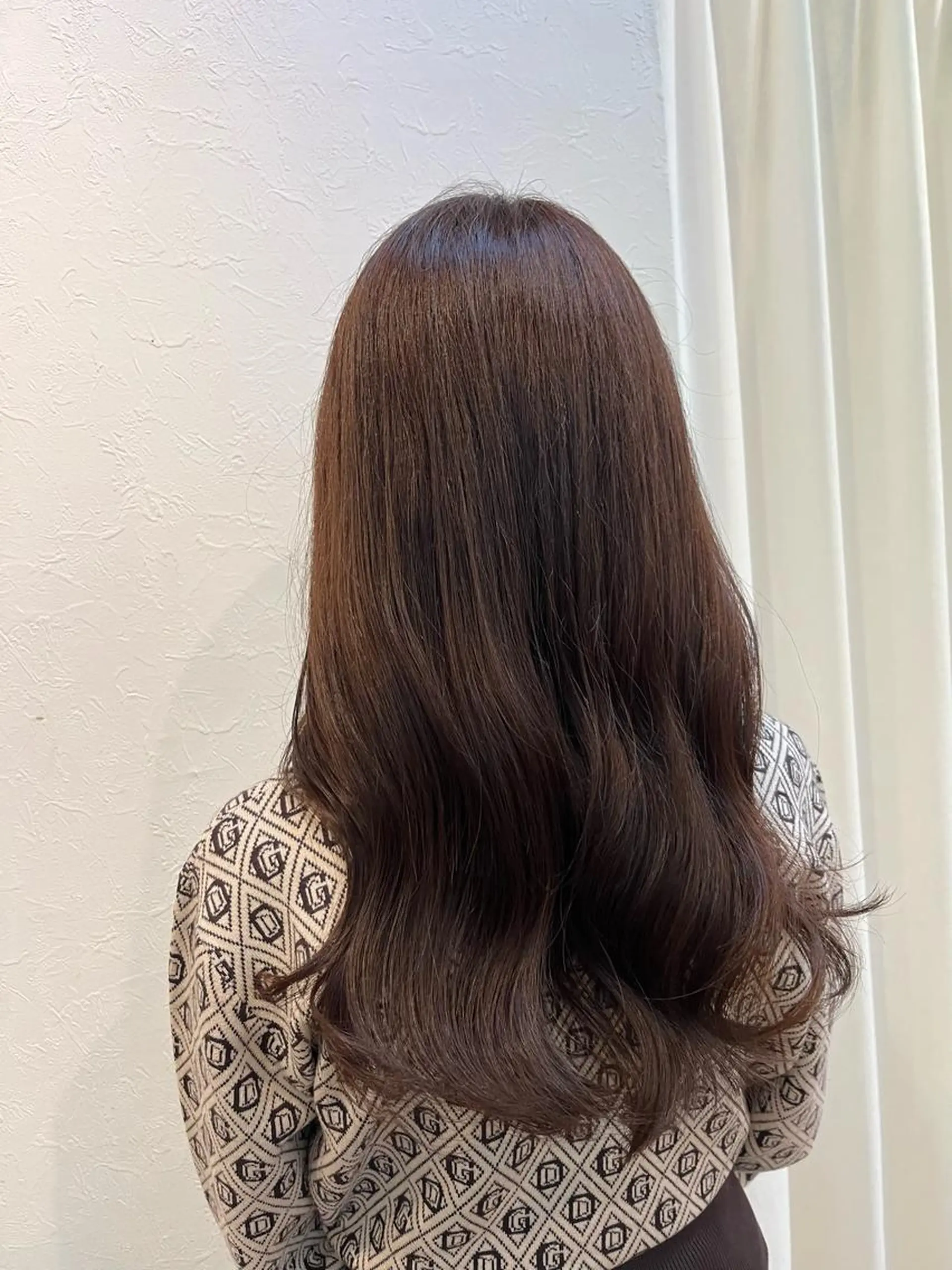 セミロング カラー ブラウンカラー ピンクカラー ピンクブラウン カット ヘアカラー yuri🌼 NUMBER 天王寺のヘアスタイル