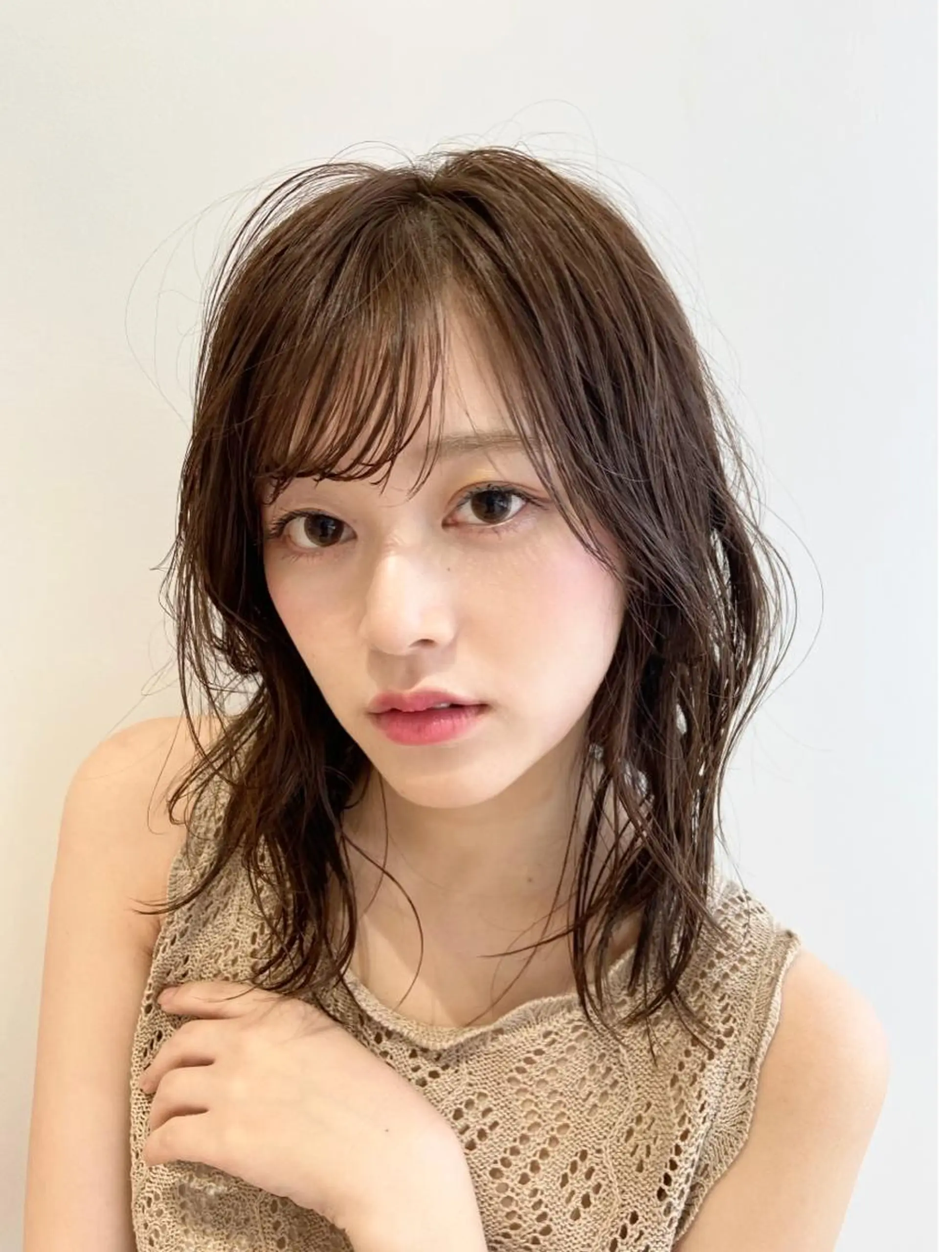 セミロング カラー 透明感/レイヤー/ 姫カット Fukuのヘアスタイル