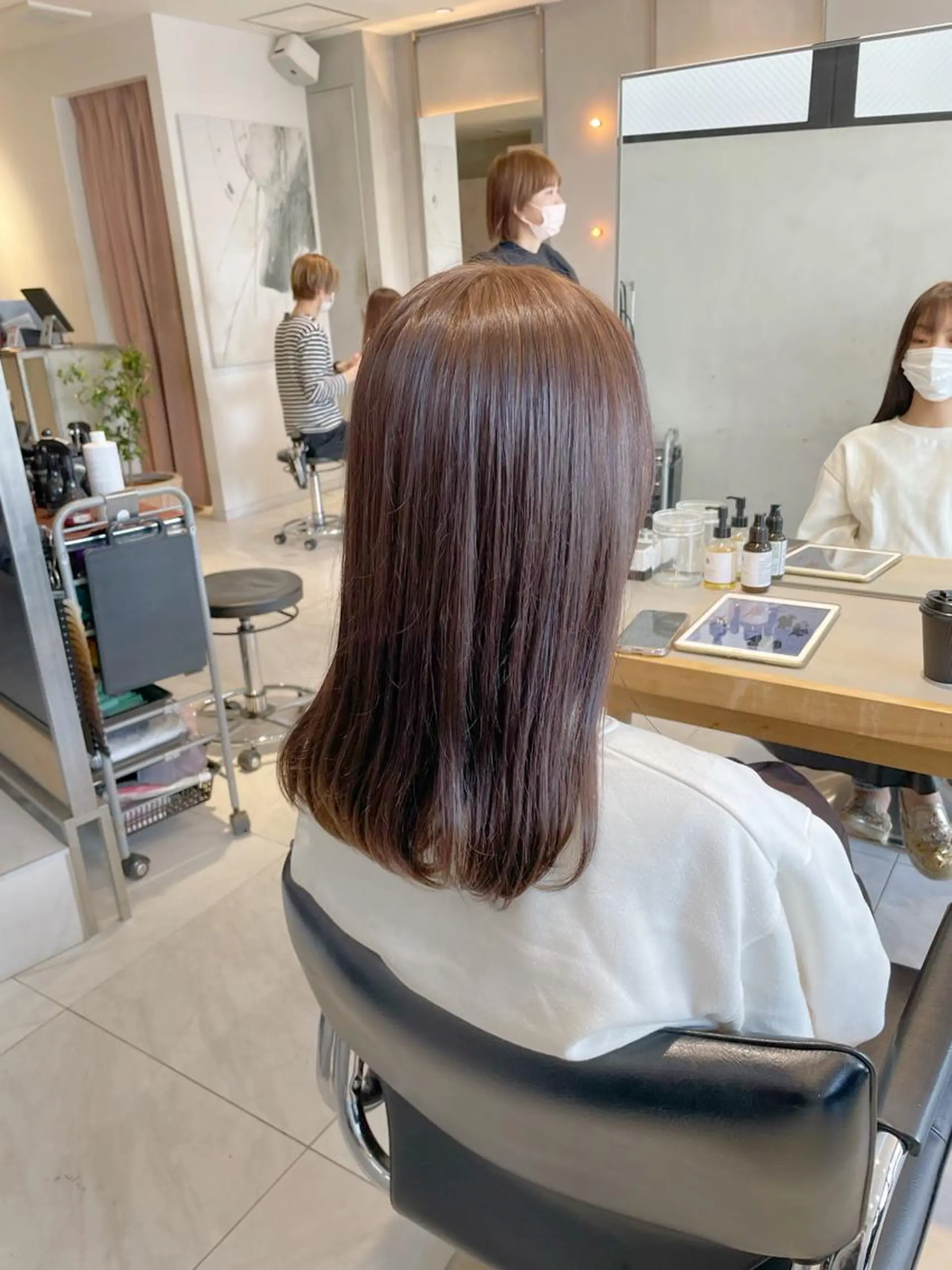 セミロング カラー ヘアアレンジ 艶髪/レイヤーカット 🐣misakiのヘアスタイル