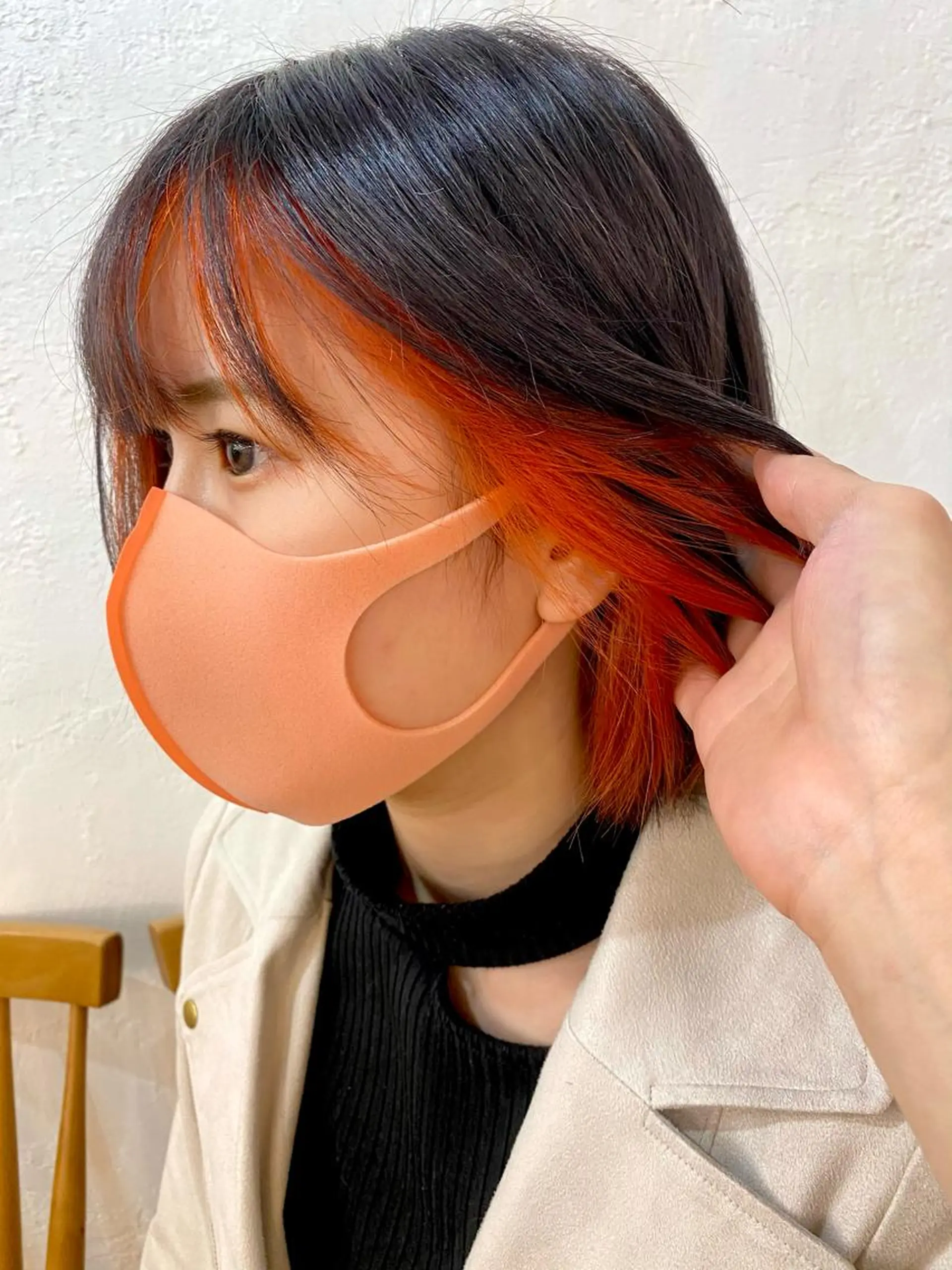 ミディアム カラー ブリーチ ヘアカラー トリートメント 千 田のヘアスタイル