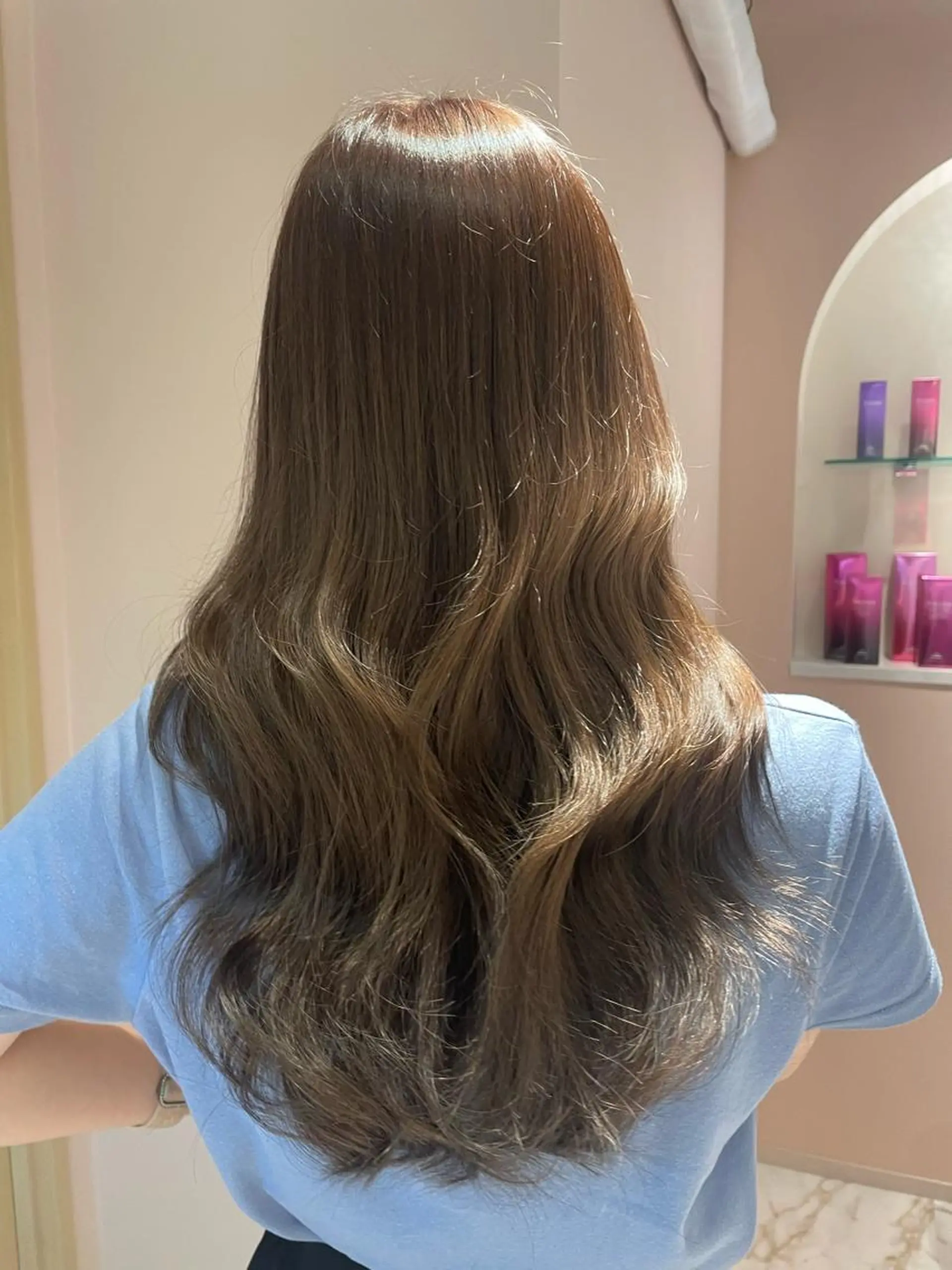 ロング アッシュ 髪質改善 トリートメント ヘアカラー トリートメント ヘッドスパ マホ/日吉/髪質改善 /レイヤー/ガーリーのヘアスタイル