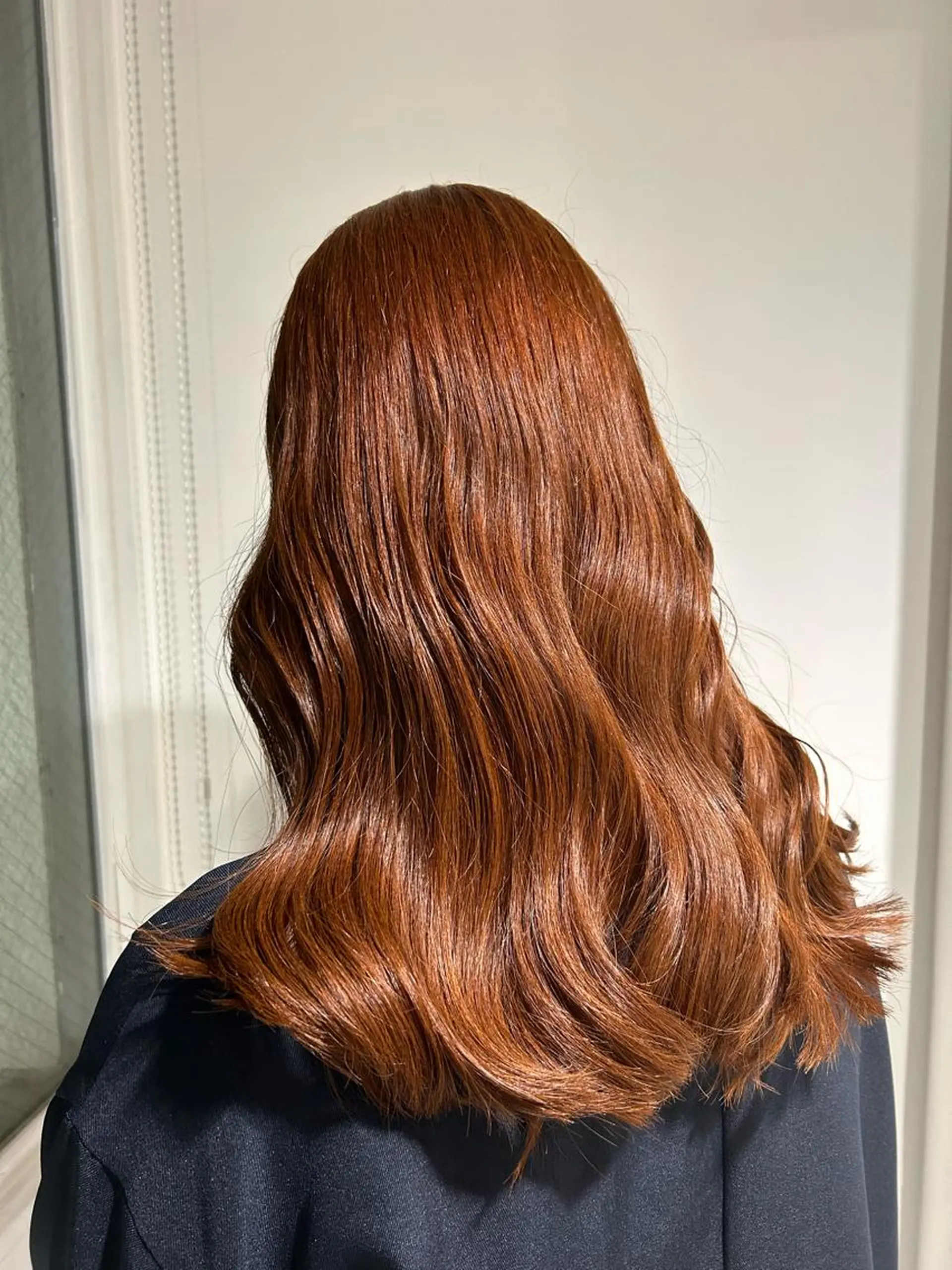 ロング カラー ブリーチ ブラウンカラー ブリーチなしカラー オレンジ オレンジブラウン 愛結 暖色カラー🎀🩰のヘアスタイル