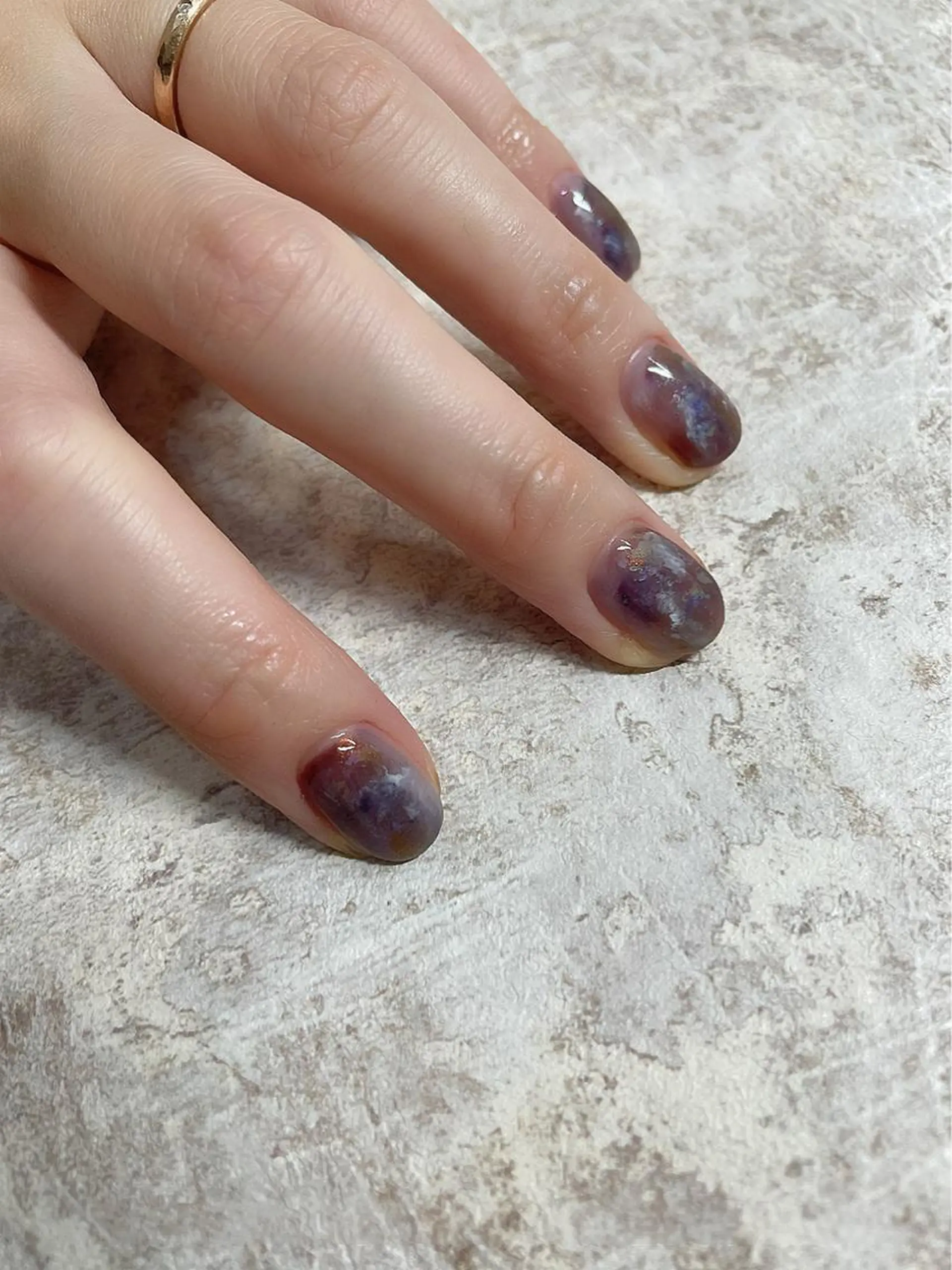 ネイル アートネイル オーロラネイル カジュアル ジェルネイル 氷ネイル・うるうるネイル nailsalon noa所属・nailsalon noaのネイルデザイン