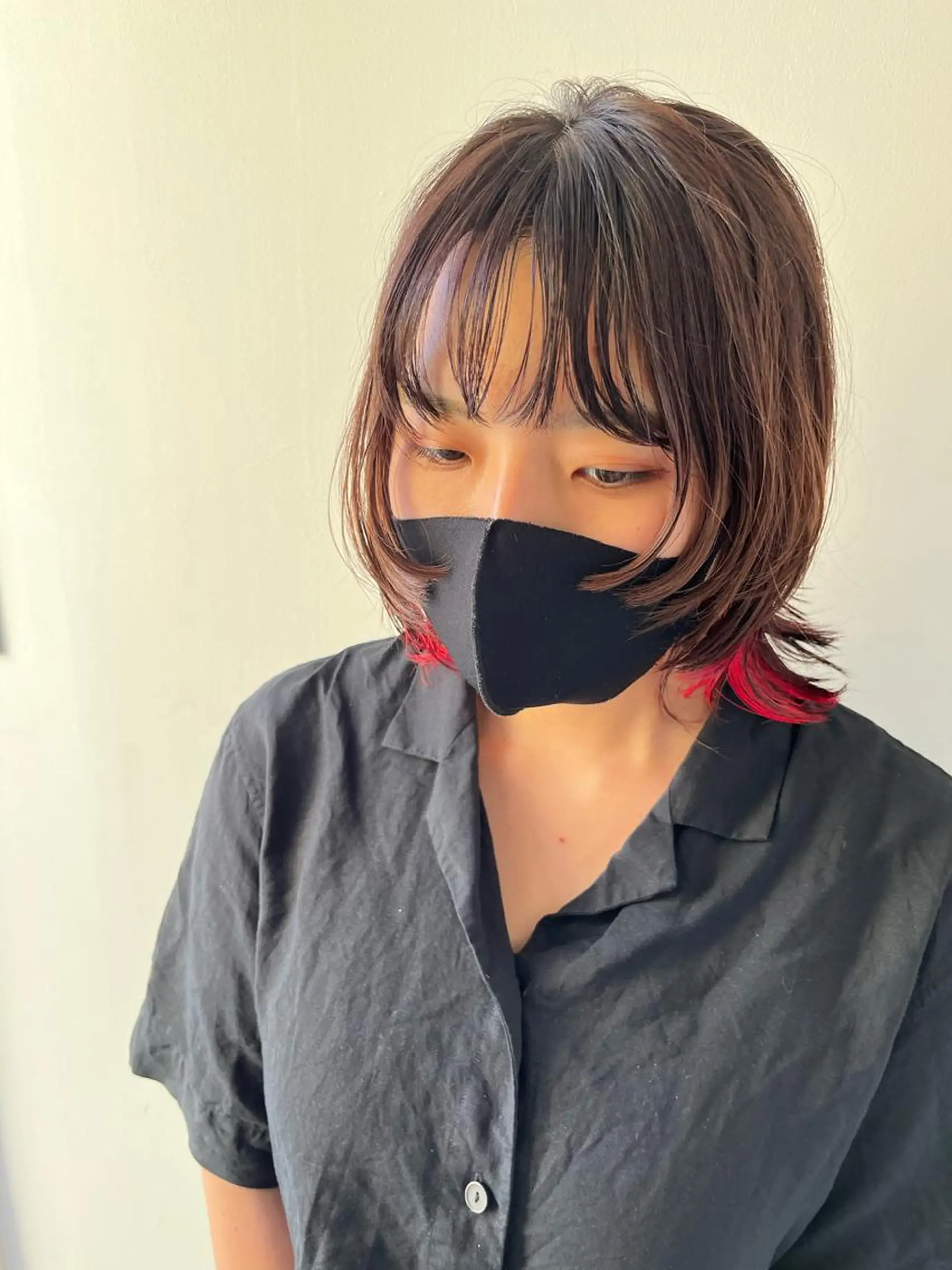 ミディアム ウルフカット カット 🐺ウルフ× ハイトーン🐺MOEのヘアスタイル
