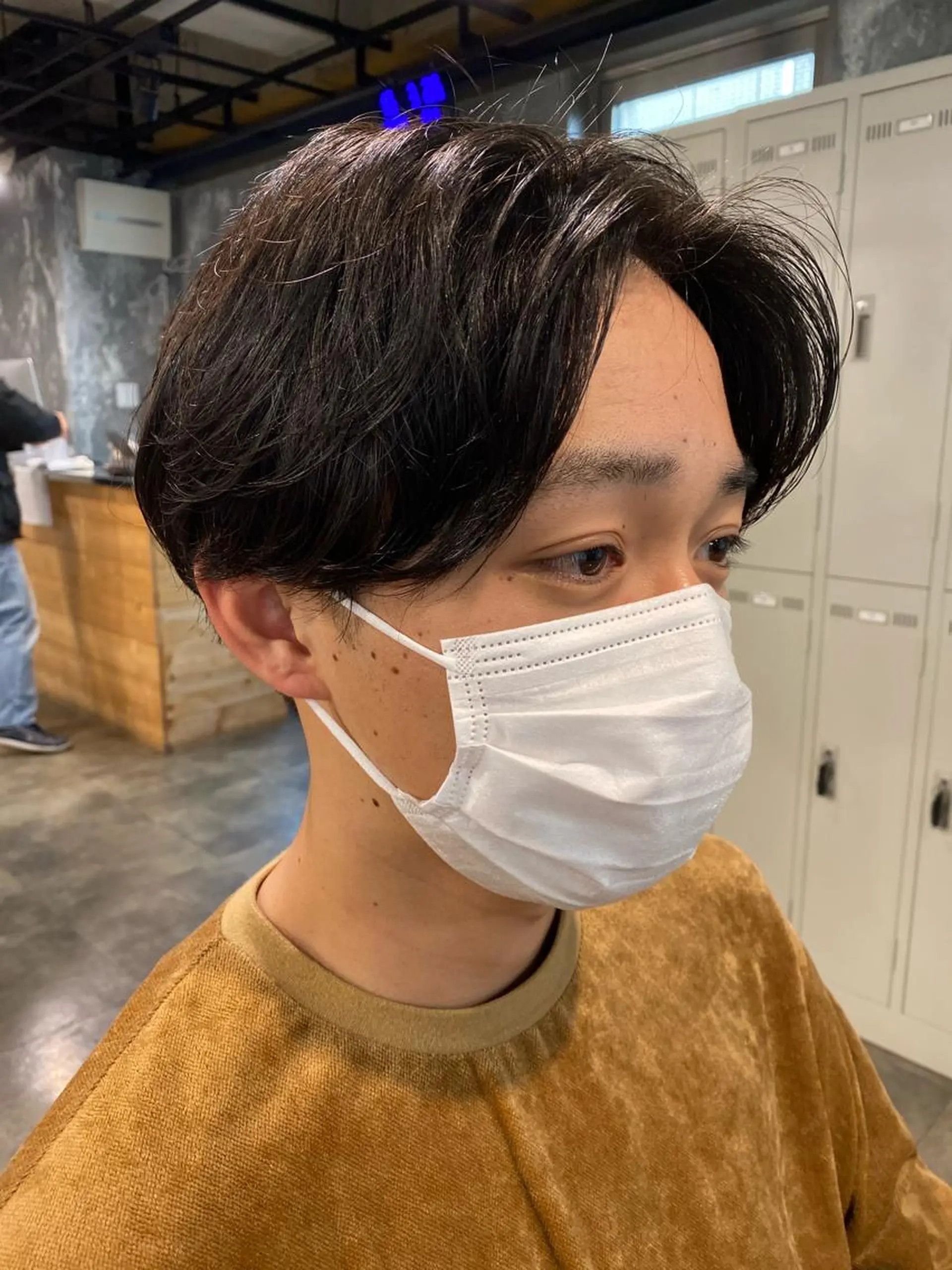 ショート カラー パーマ メンズ 🟦ニュアンス/メン ズパーマ横浜🟦のヘアスタイル