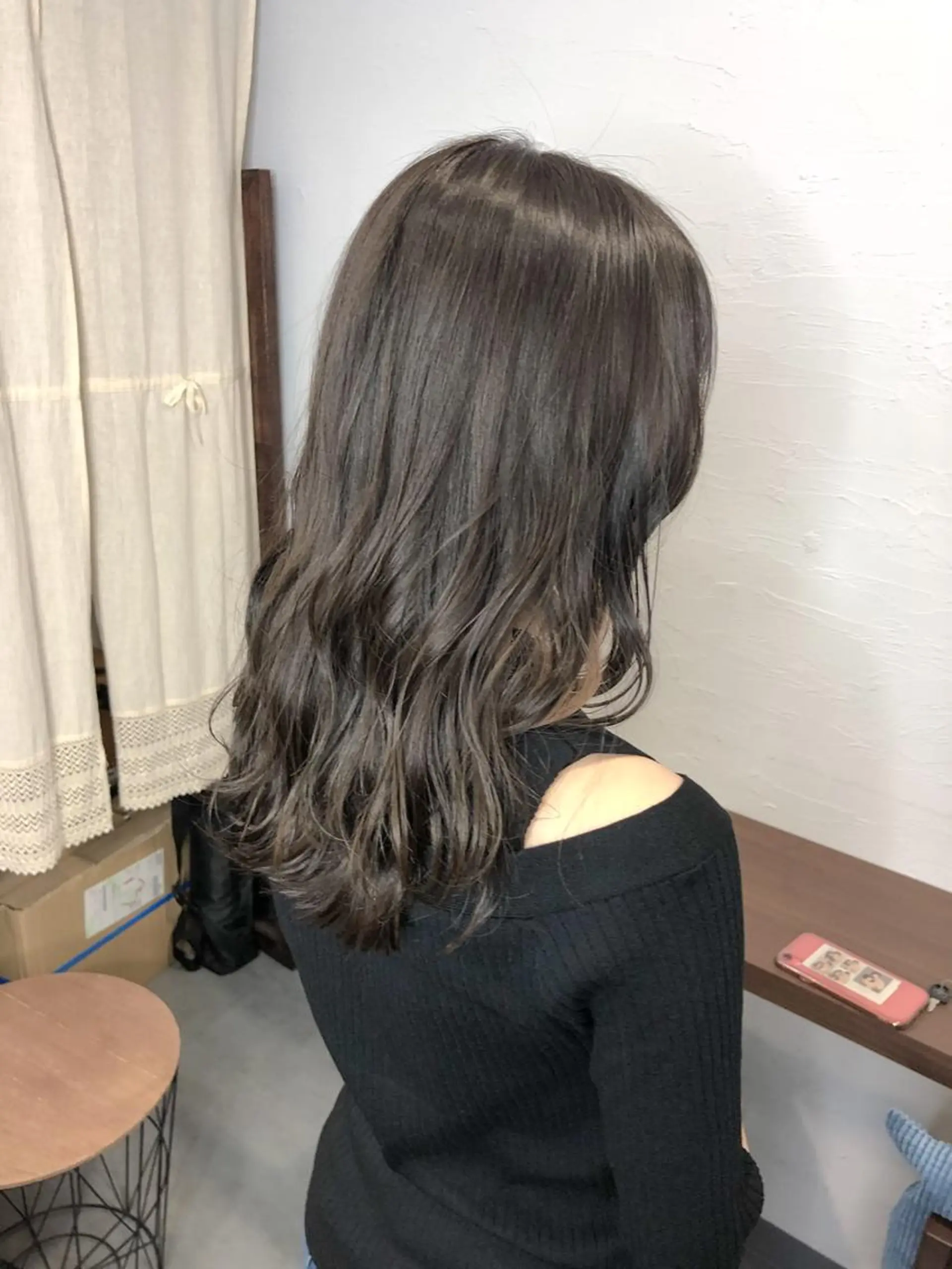 セミロング 髪質改善、縮毛矯正 酸性縮毛矯正のヘアスタイル