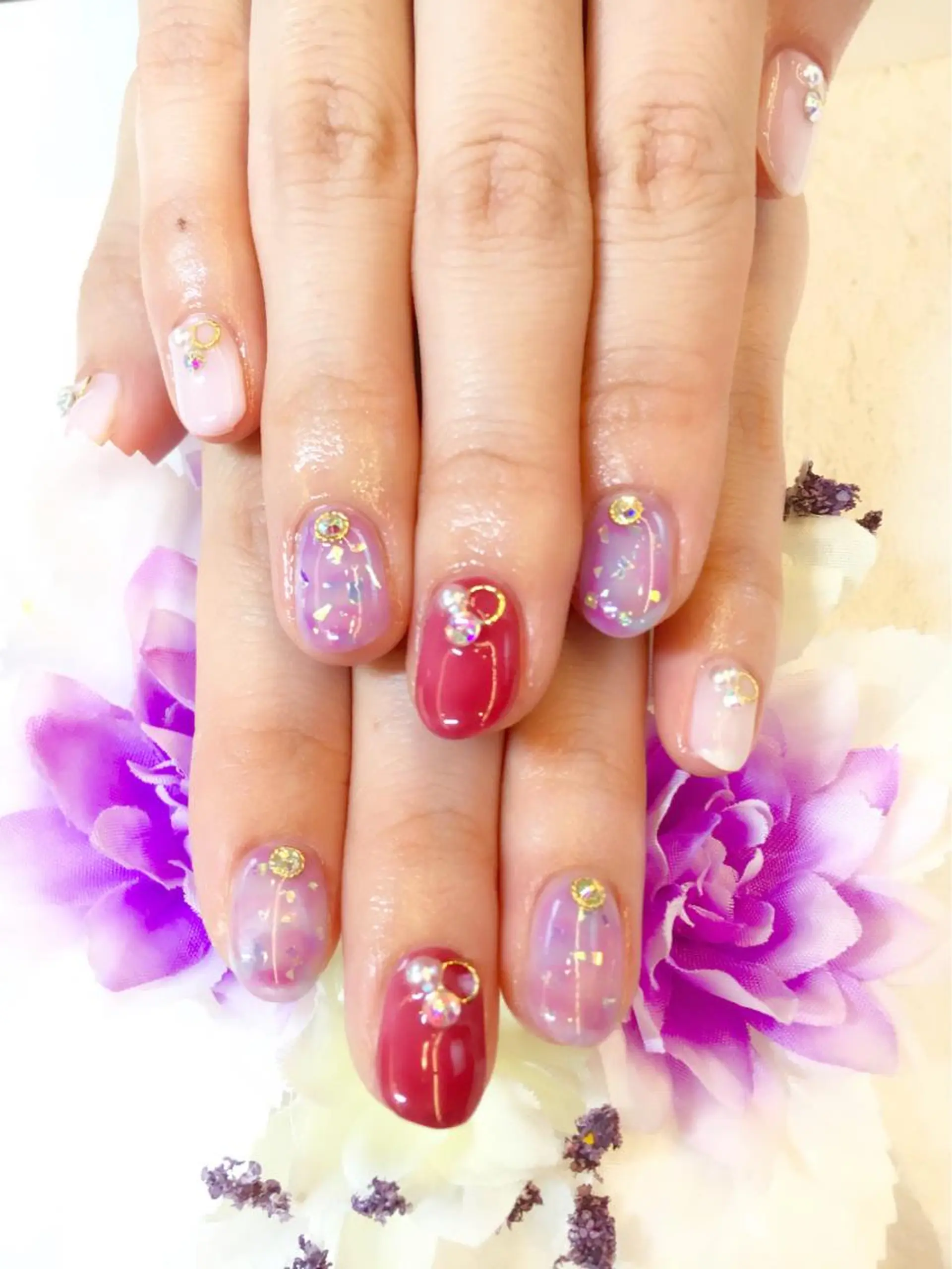 ネイル フットネイル ジェルネイル パラジェル 冬ネイル clover nailのネイルデザイン