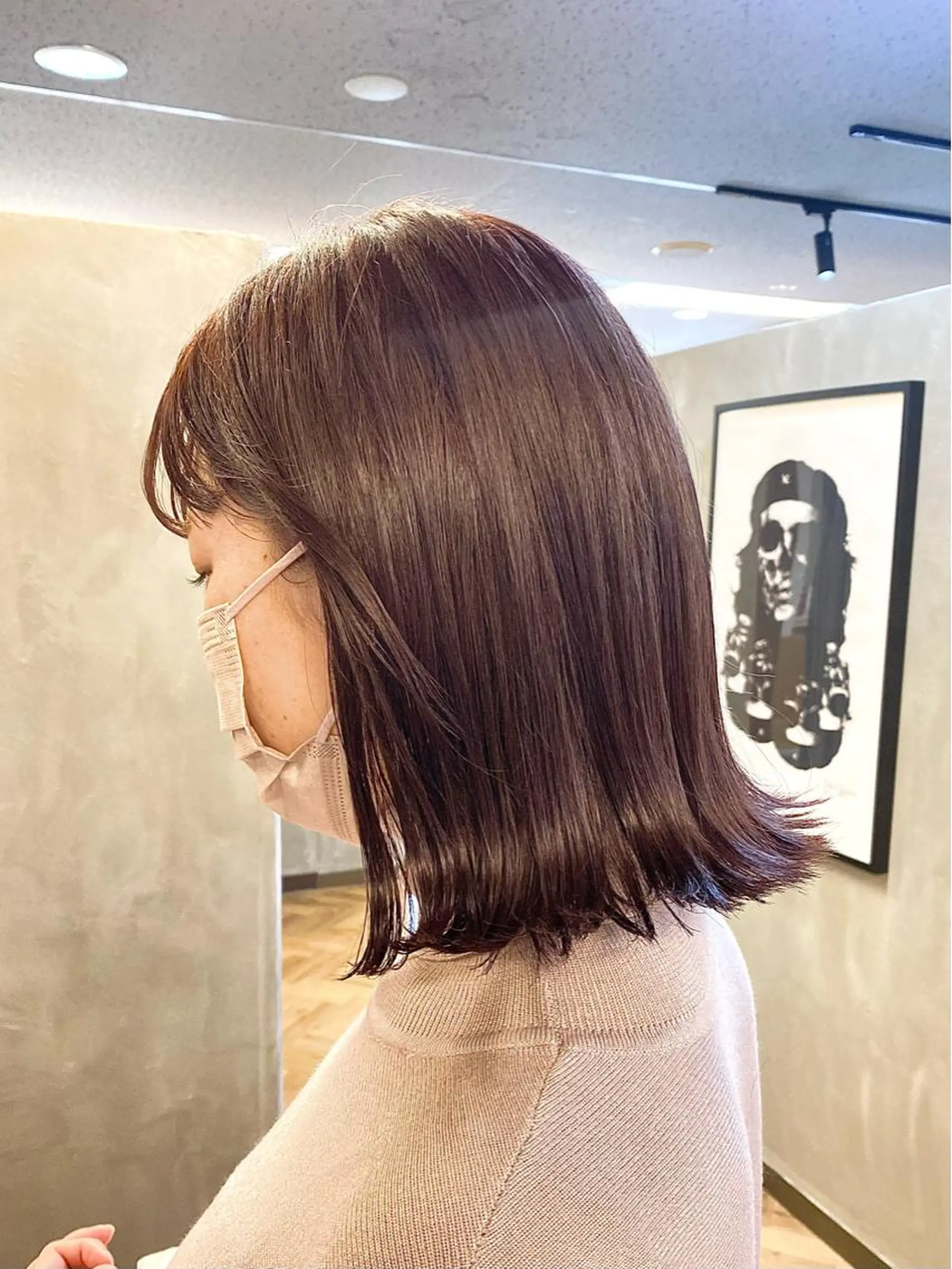 ミディアム カラー ベージュカラー ブリーチ ラベンダーカラー ブリーチなしカラー カット ヘアカラー トリートメント ハル🌸柔色/ ブリーチなし/艶髪のヘアスタイル