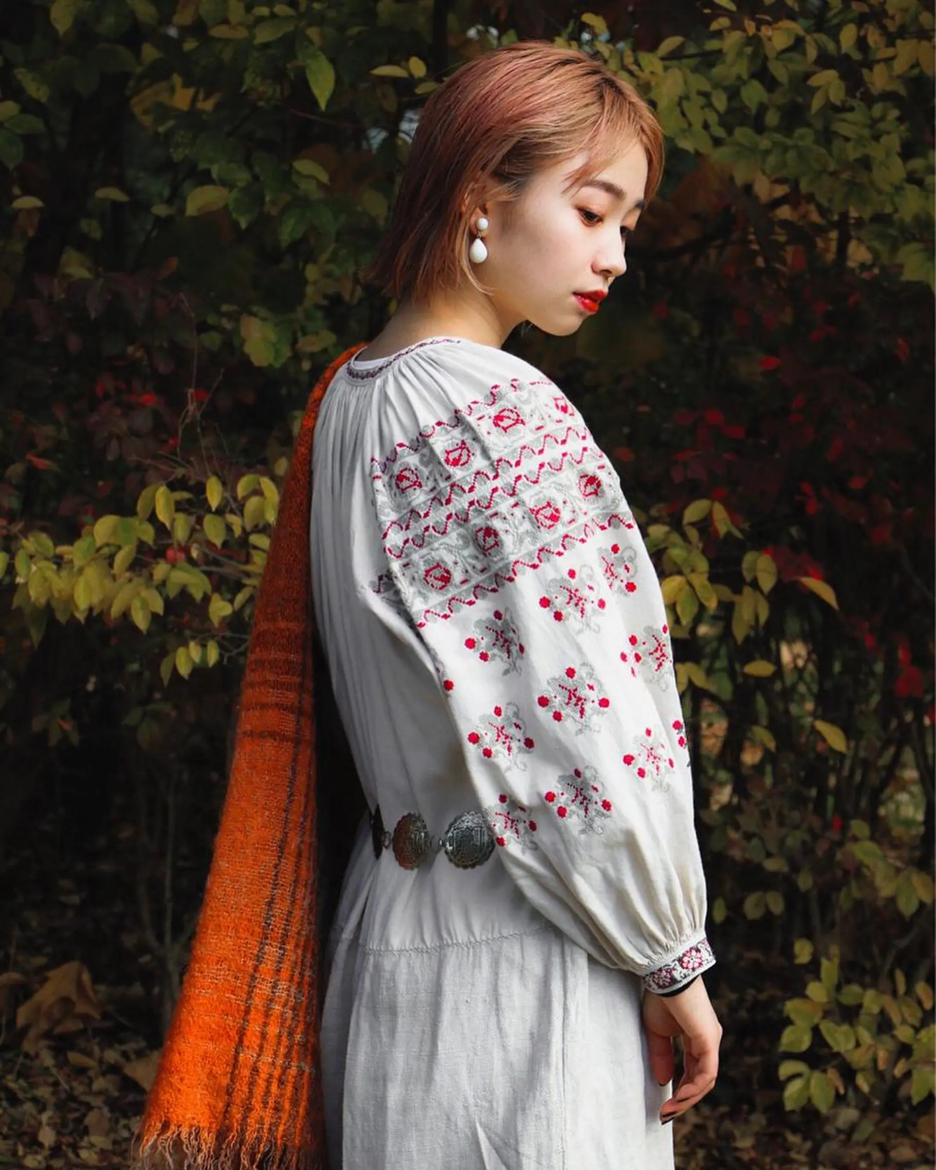 ショート カラー パーマ/レイヤー 岩山丈一郎のヘアスタイル