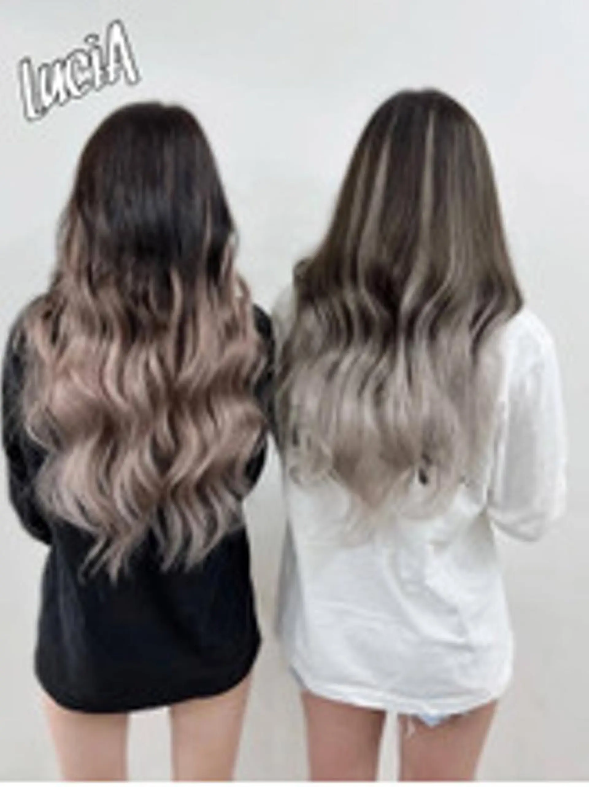 カラー ヘアアレンジ ロング エクステ LuciA\5900のヘアスタイル