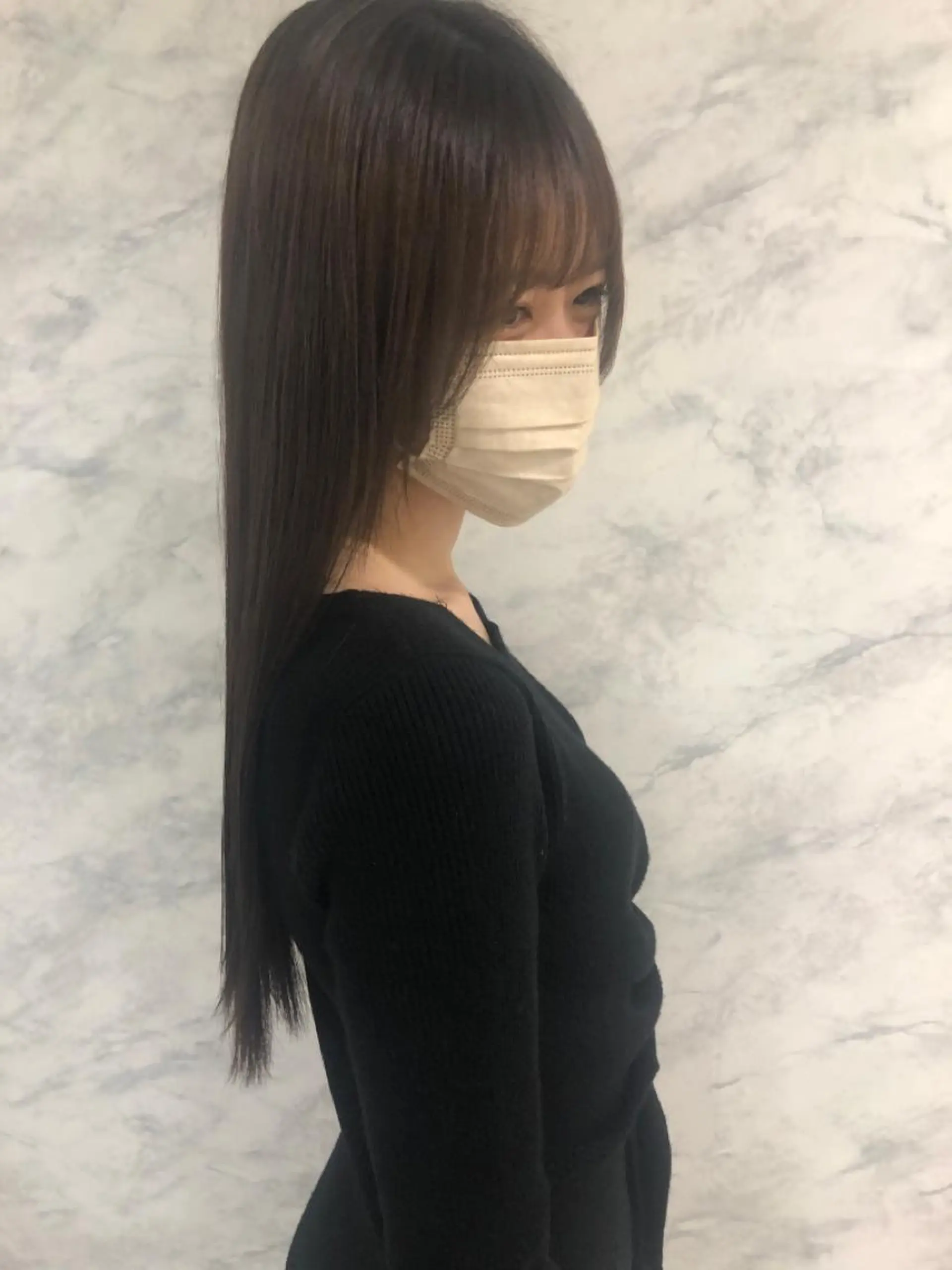 セミロング カット ヘアカラー 志木駅1分☆髪質改善 ミニモ限定特別割引✨のヘアスタイル