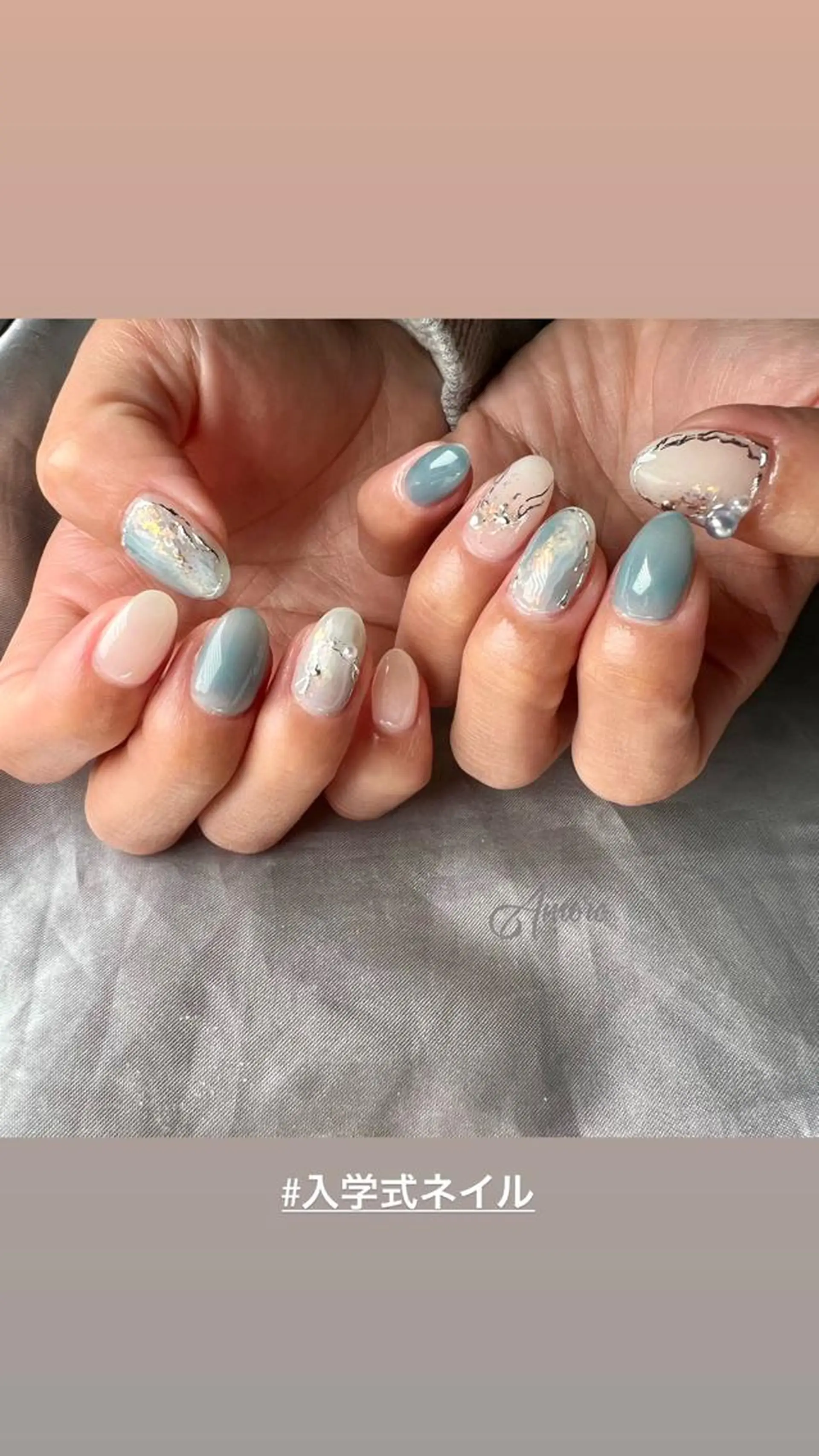 ネイル ジェルネイル 韓国ネイル ミラーネイル オフィスネイル パラジェル You kyehwaのネイルデザイン