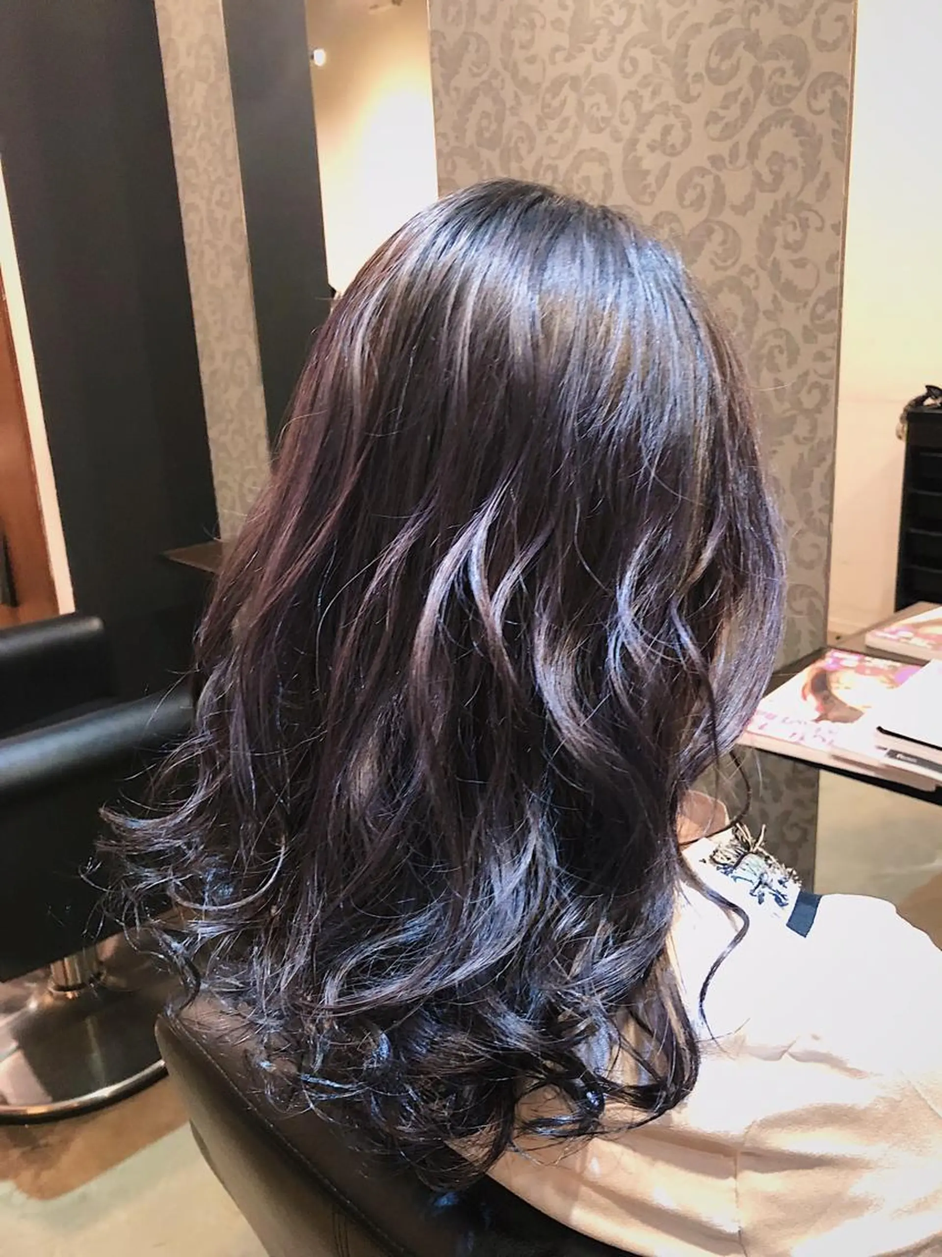 セミロング カラー ヘアアレンジ ダブルカラー グラデーションカラー パープルカラー 遠藤悠大/メンズ縮毛 /メンズカットのヘアスタイル