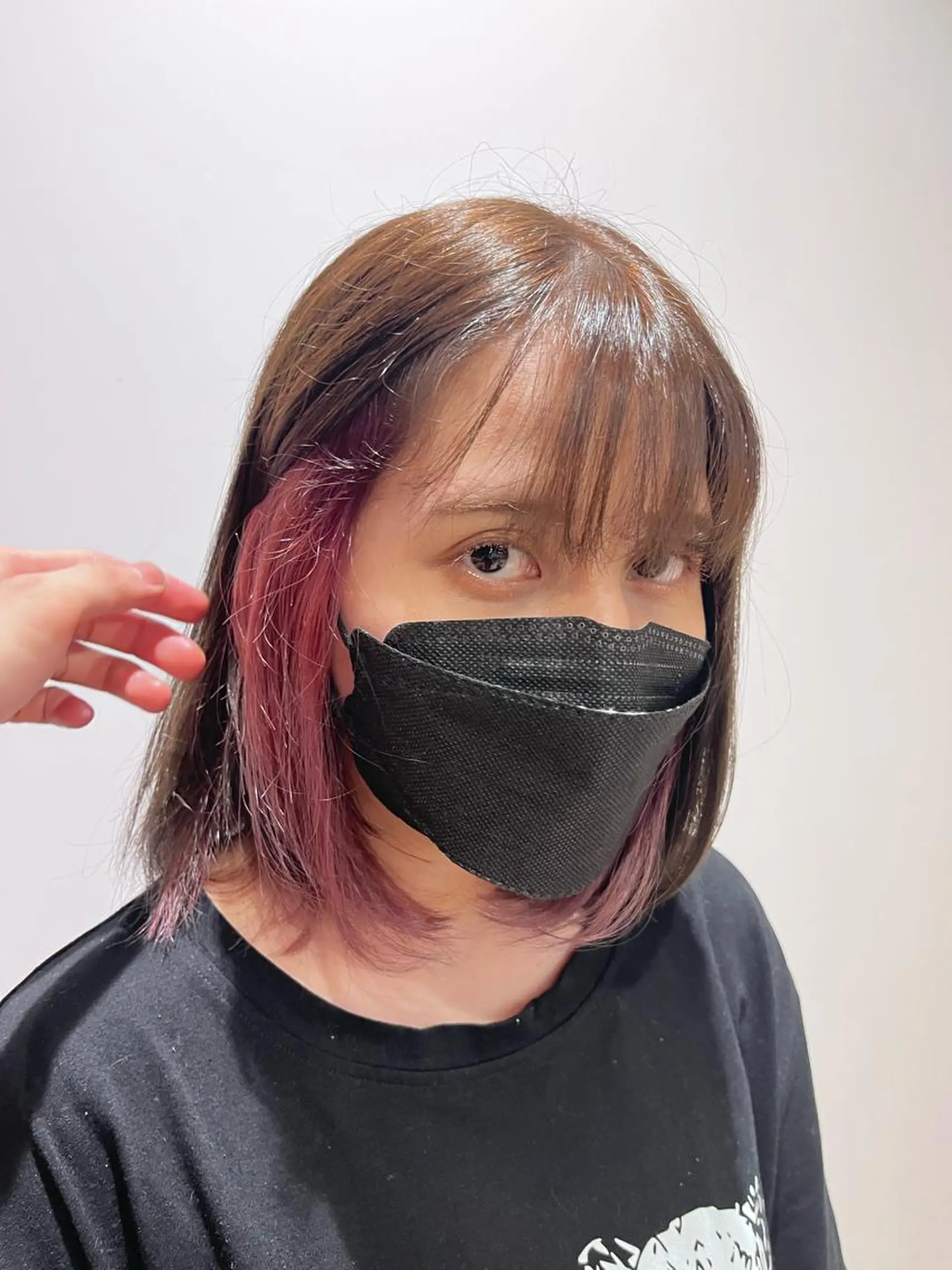 ミディアム カラー ブリーチ ピンクカラー dogstar小林諒 レイヤー/パーマのヘアスタイル