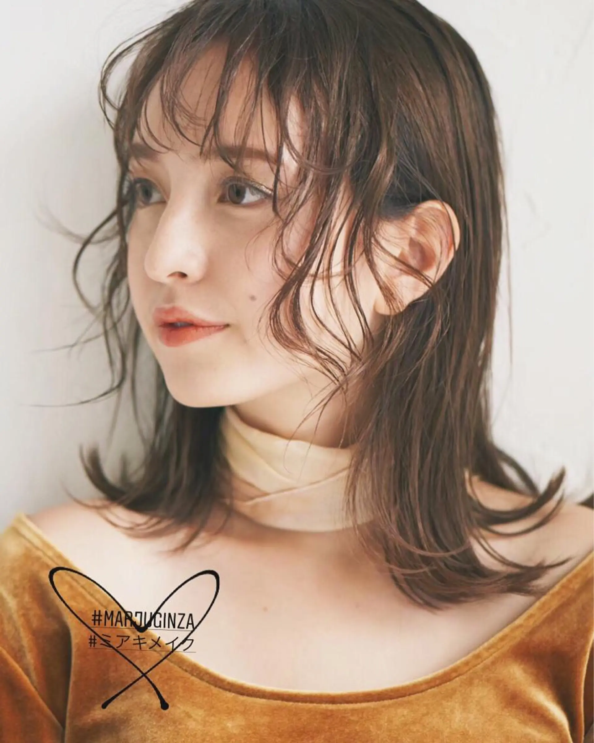 ミディアム カラー パーマ ヘアアレンジ メンズ キッズ ネイル マツエク・マツパ 💎耳ツボジュエリー ×銀座美容室💎のヘアスタイル