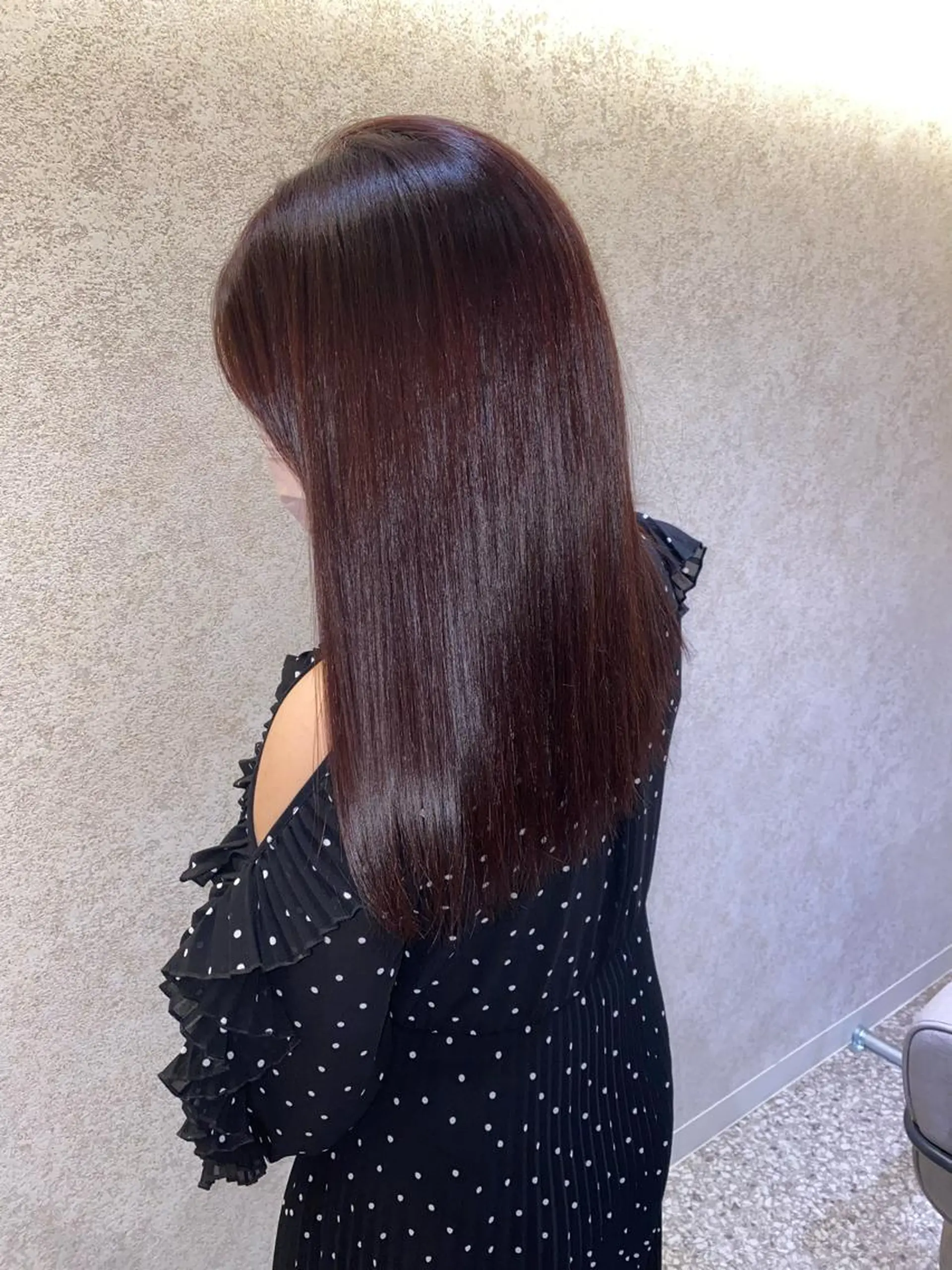 セミロング カラー ブリーチ ブリーチなしカラー レッドカラー カット ヘアカラー TIGRE tenjin所属・岩崎 れいかのヘアスタイル