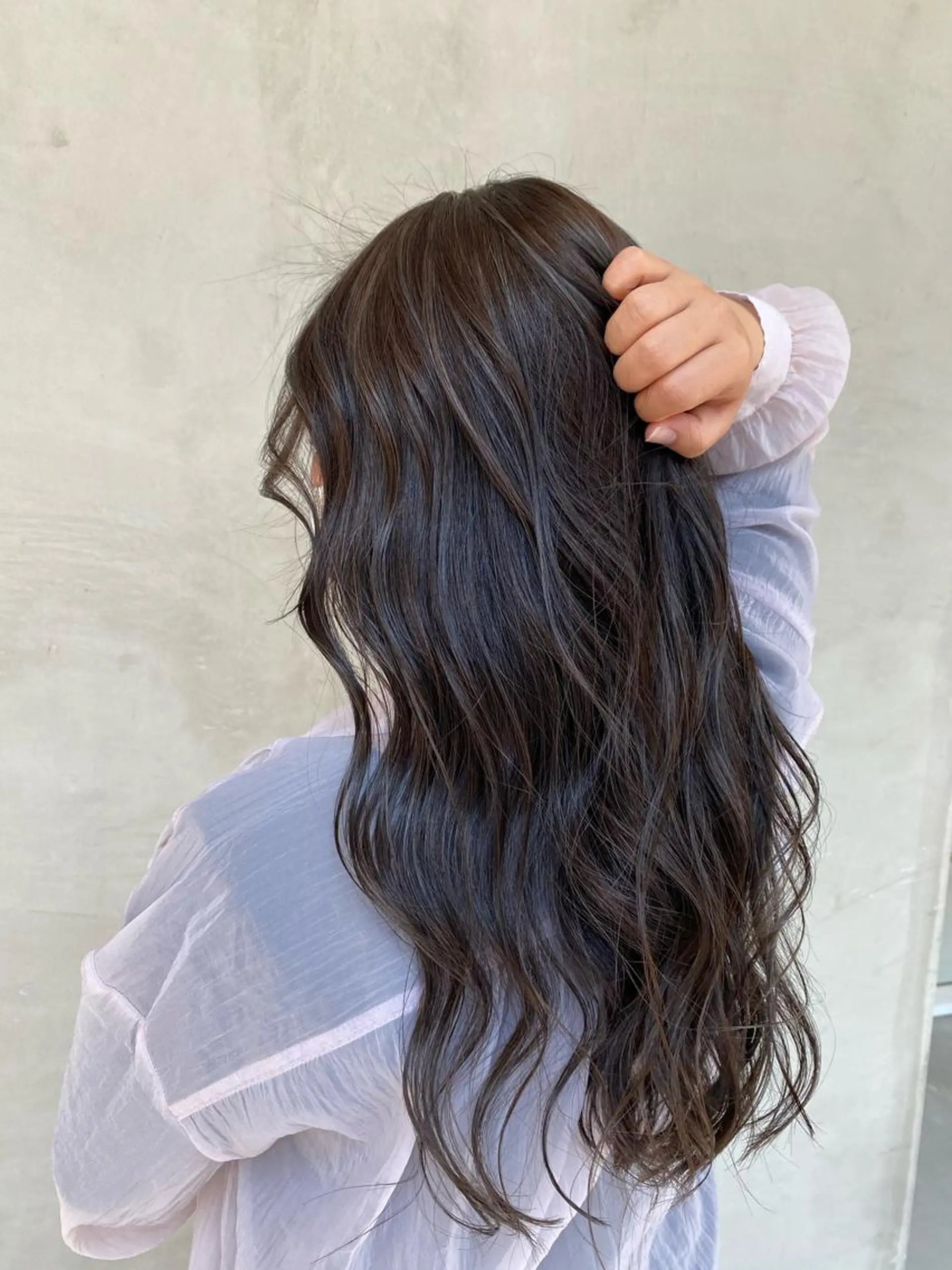 ロング カラー ベージュカラー ハイライトカラー オリーブベージュ ハイライト ヘアカラー 【GUK】 🌻RINA🌻のヘアスタイル