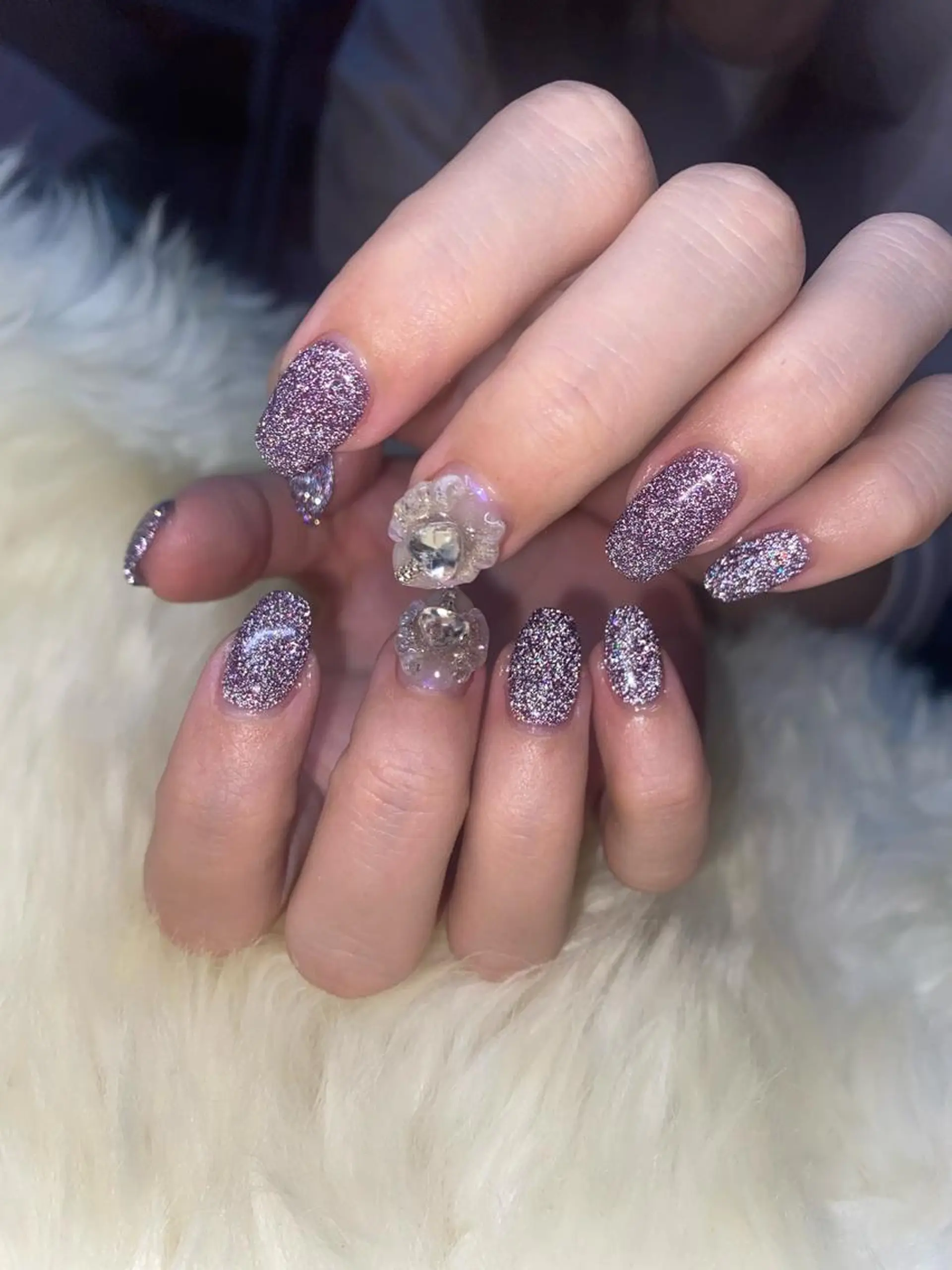 セミロング ハンドネイル ハンドケア 💜MIYA nail川崎店のネイルデザイン