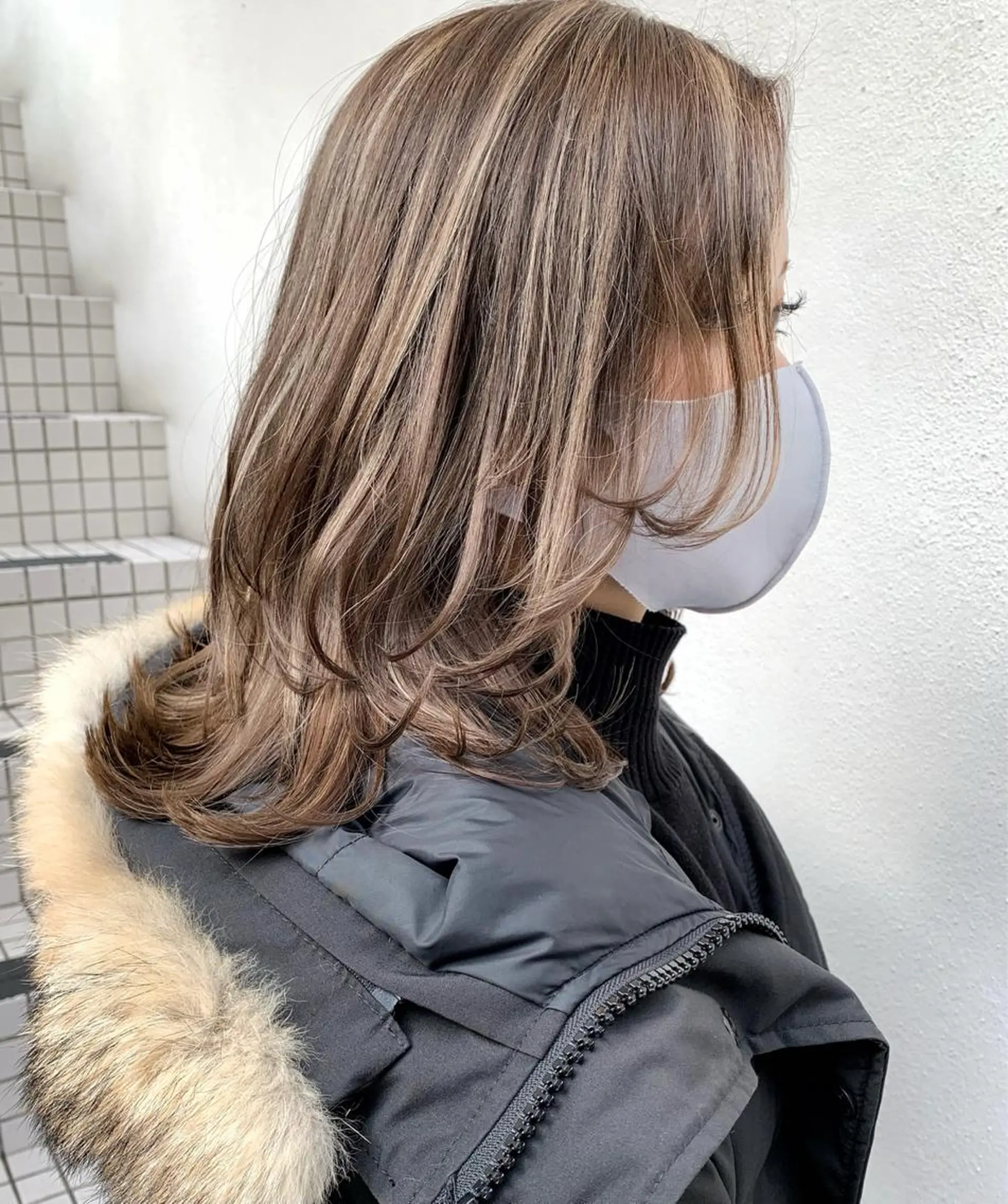 ミディアム カラー カット ヘアカラー トリートメント 樫原裕二 /柔らかいカラーのヘアスタイル