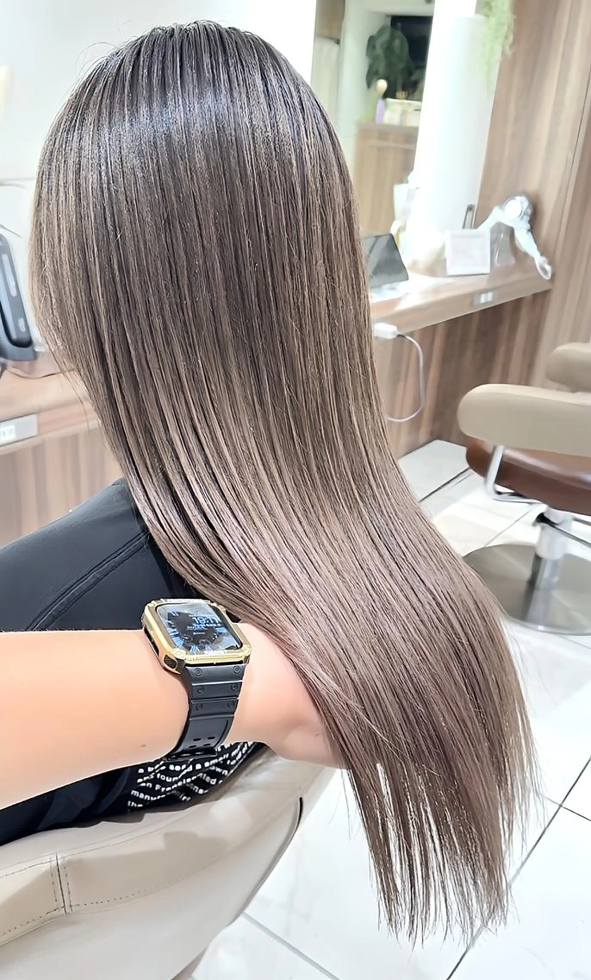 ロング カラー 髪質改善 ヘアカラー トリートメント ＡＳＨ 大宮のヘアスタイル