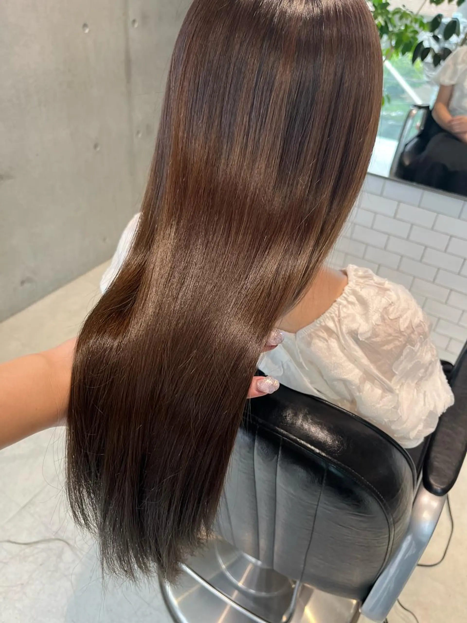 ロング カラー 透明感/オリーブ/ グレージュ/YUKAのヘアスタイル