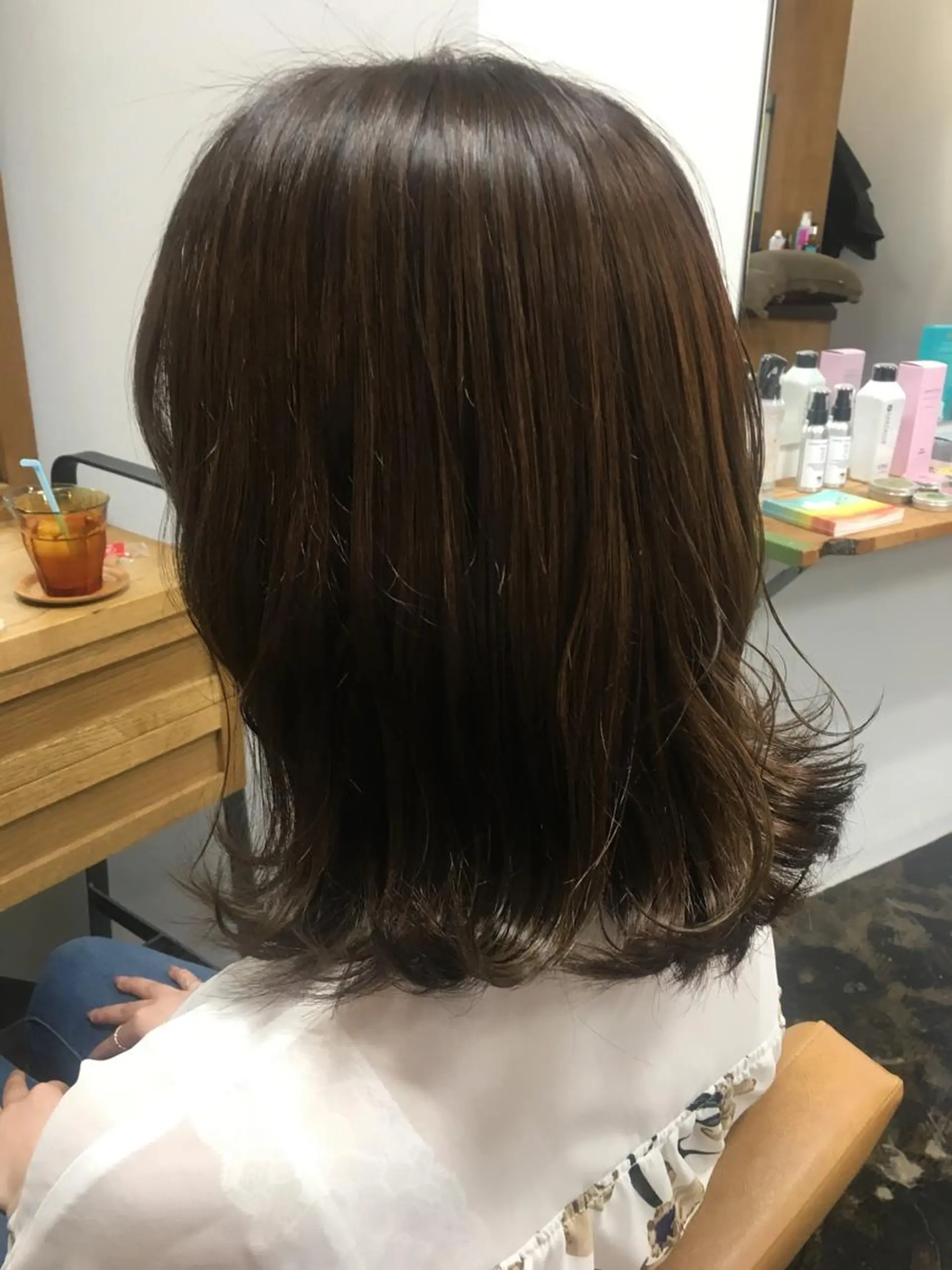 カラー アッシュ バイオレットカラー sato harunaのヘアスタイル
