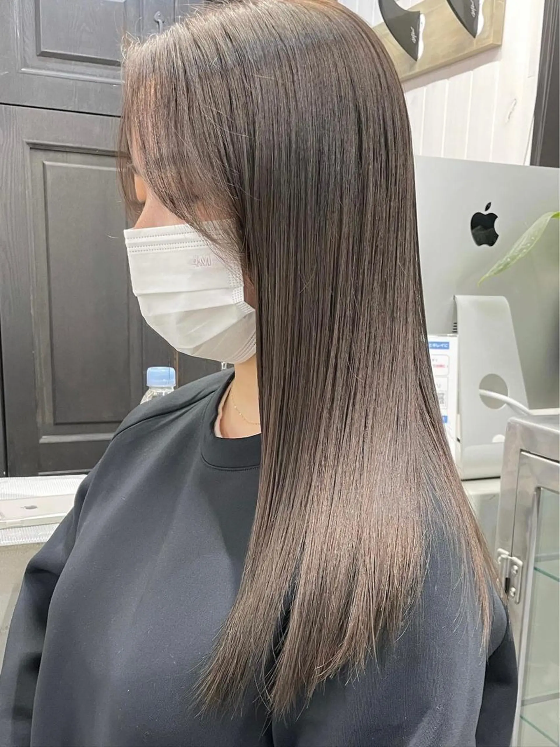 ロング パーマ 縮毛矯正 🧸艶々韓国ヘア 🧁mizunaのヘアスタイル